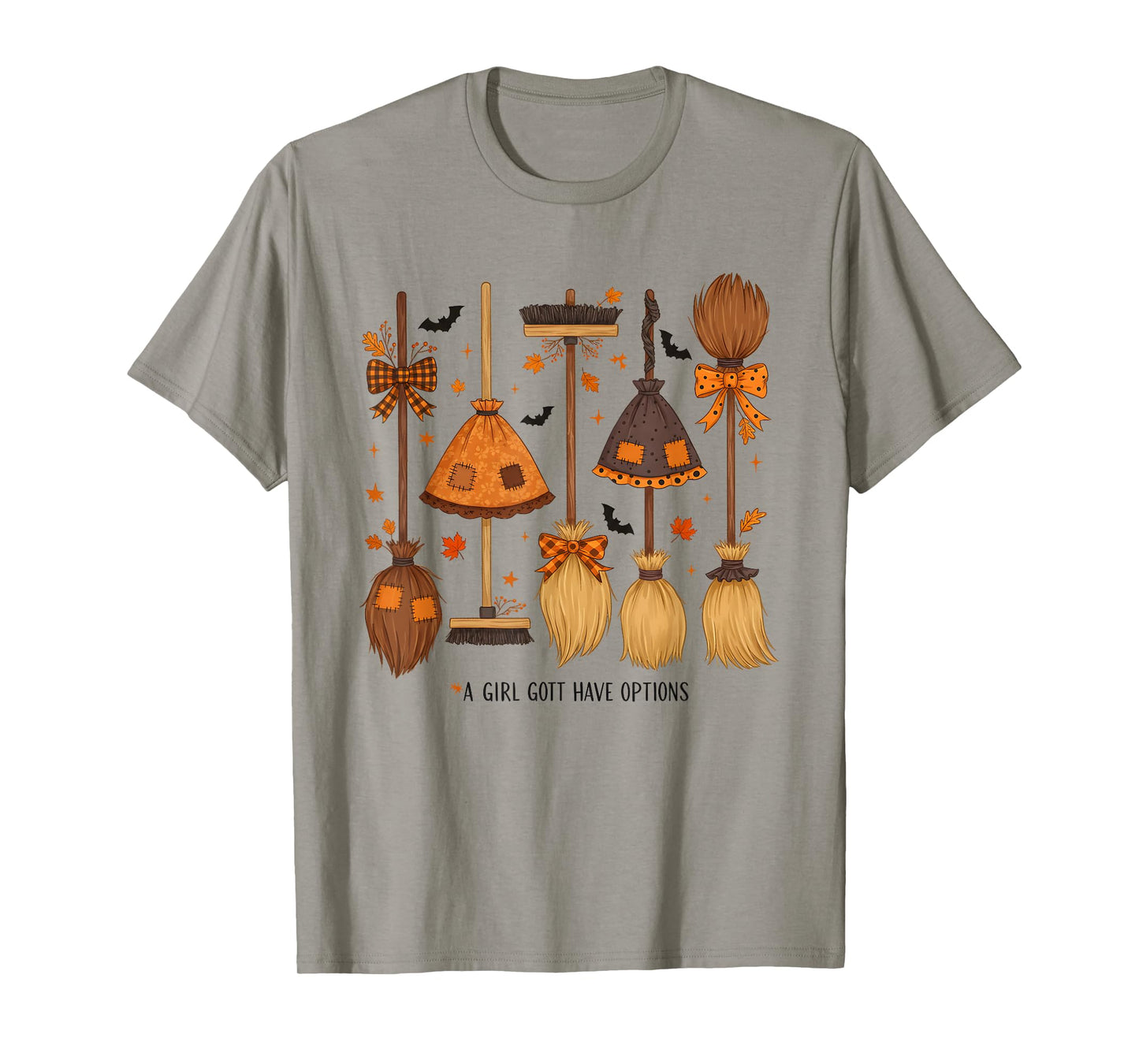 A Girl Gotta Have Options Patchwork Witch Funny Halloween T-Shirt