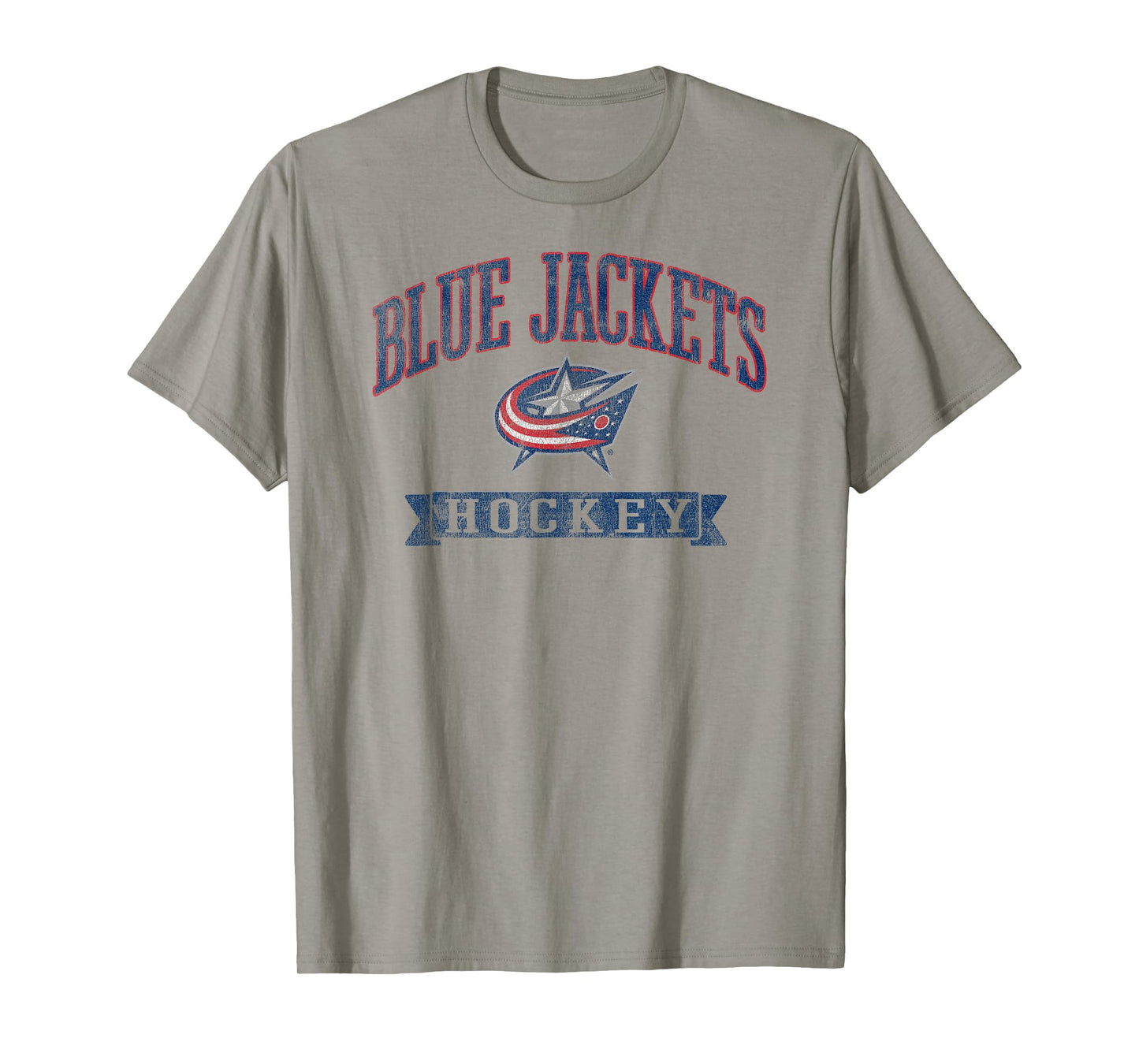 Columbus Blue Jackets Vintage Hockey Gray Licensed T-Shirt