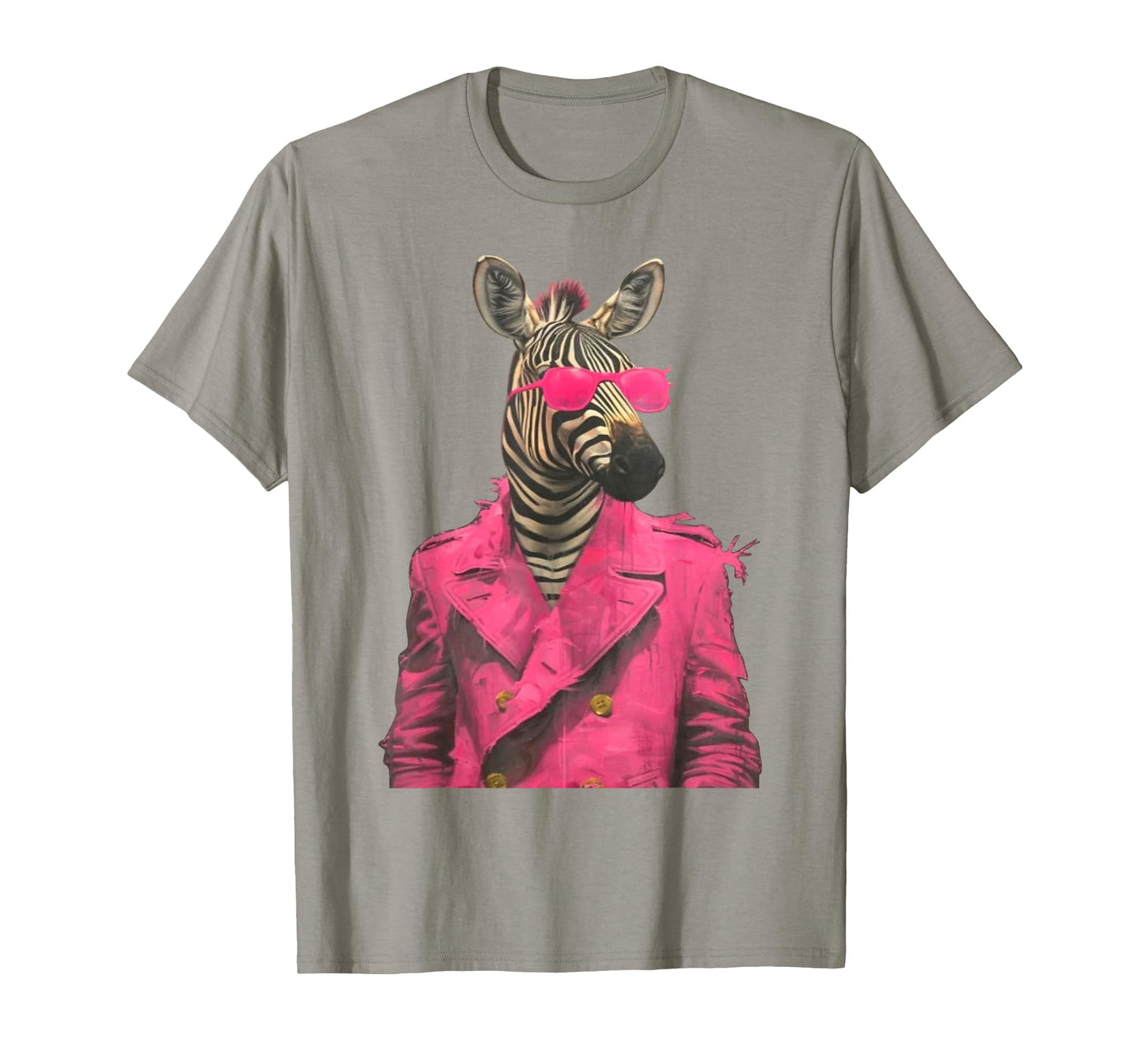 Peachbruh Fashion Zebra Wearing A Pink Suit and Pink T-Shirt