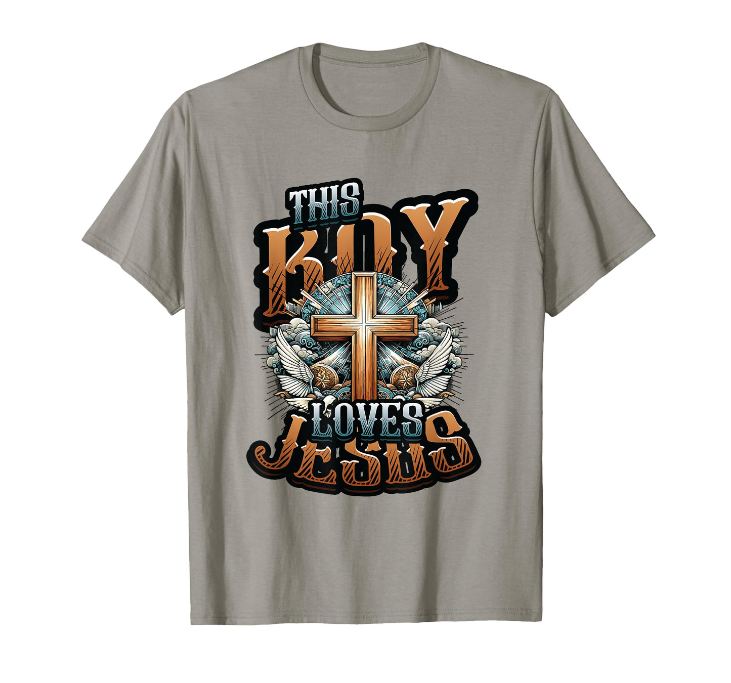 This Boy Loves Jesus - Christian Boys Jesus T-Shirt