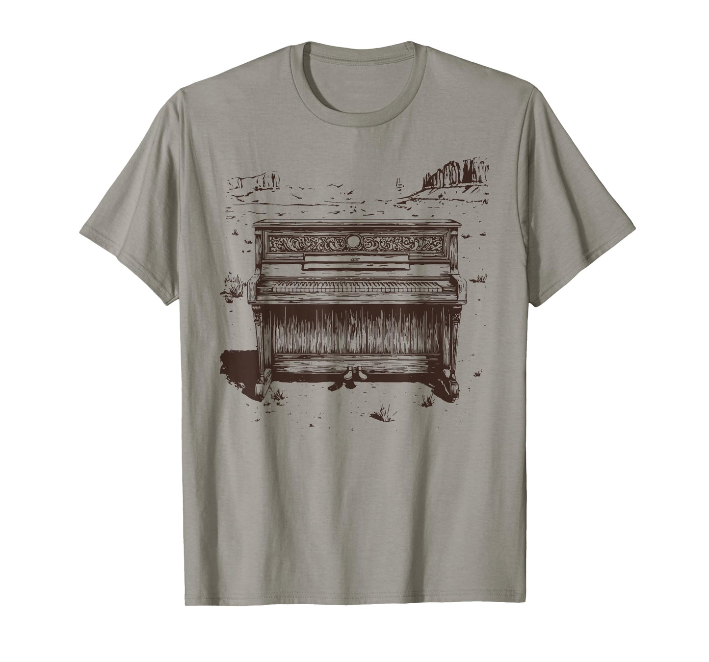 Vintage Western Piano Player Tshirt - Piano Shirt - Piano T-Shirt