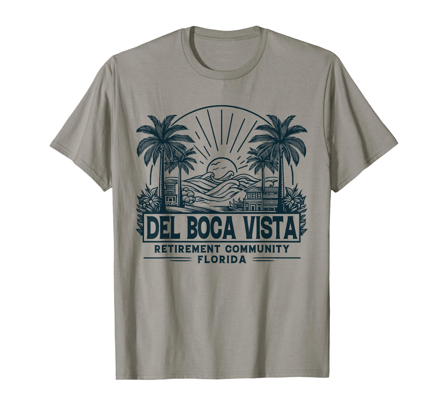 Del Boca Vista Retro Sunset Florida Vintage T-Shirt