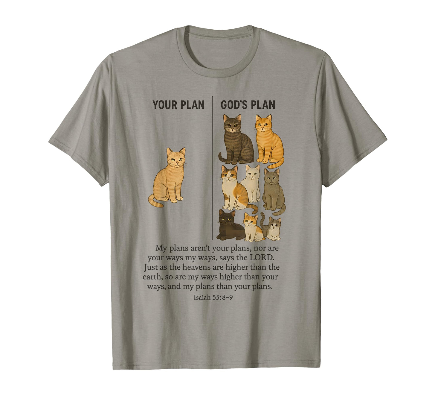 Your Plan And God's Plan Isaiah Bible Verse Faith Jesus T-Shirt