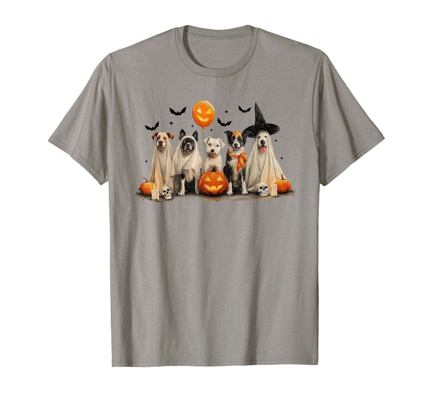 Halloween Spooky Dogs Ghost Jack-o'-Lantern T-Shirt
