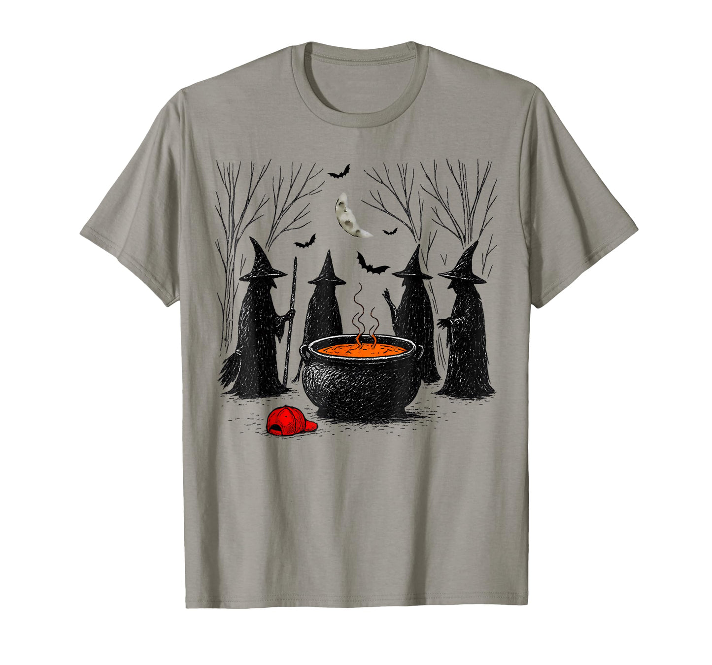 Halloween Witches Red Hat Cauldron, Human Rights, Feminist T-Shirt