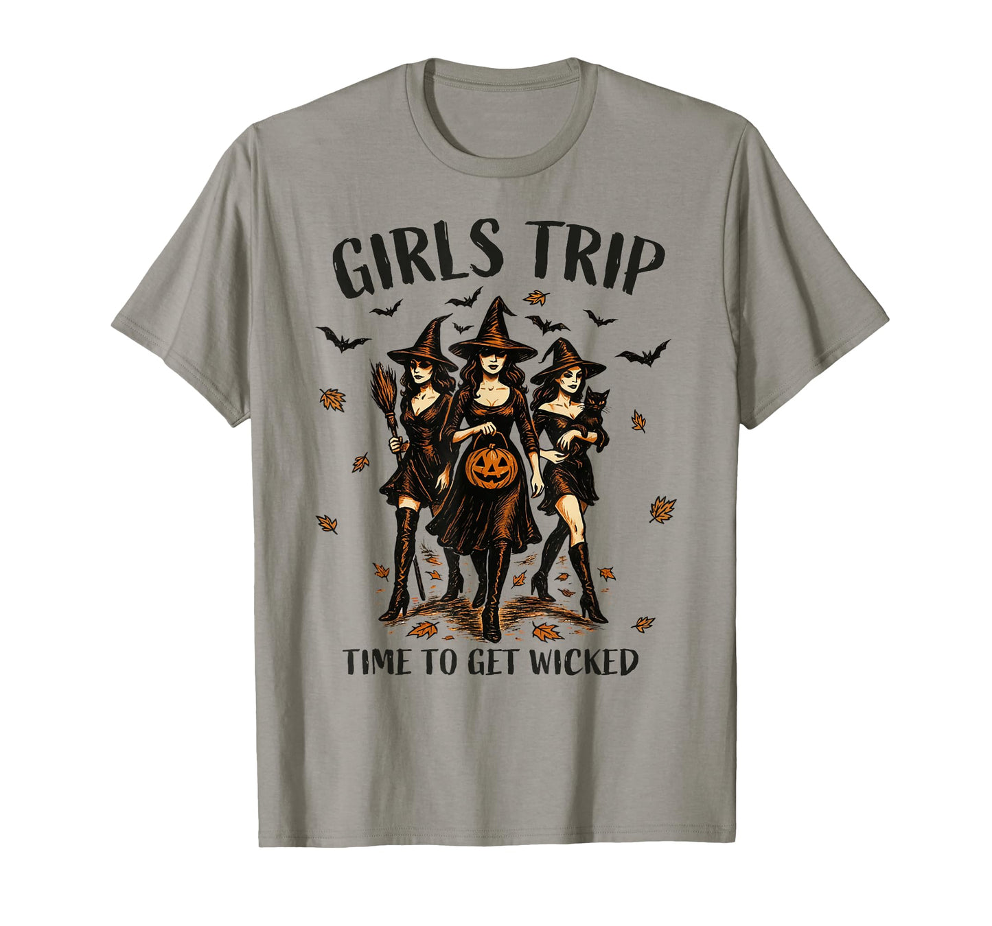 Girls Trip Time to Get Wicked Halloween Salem Witch T-Shirt