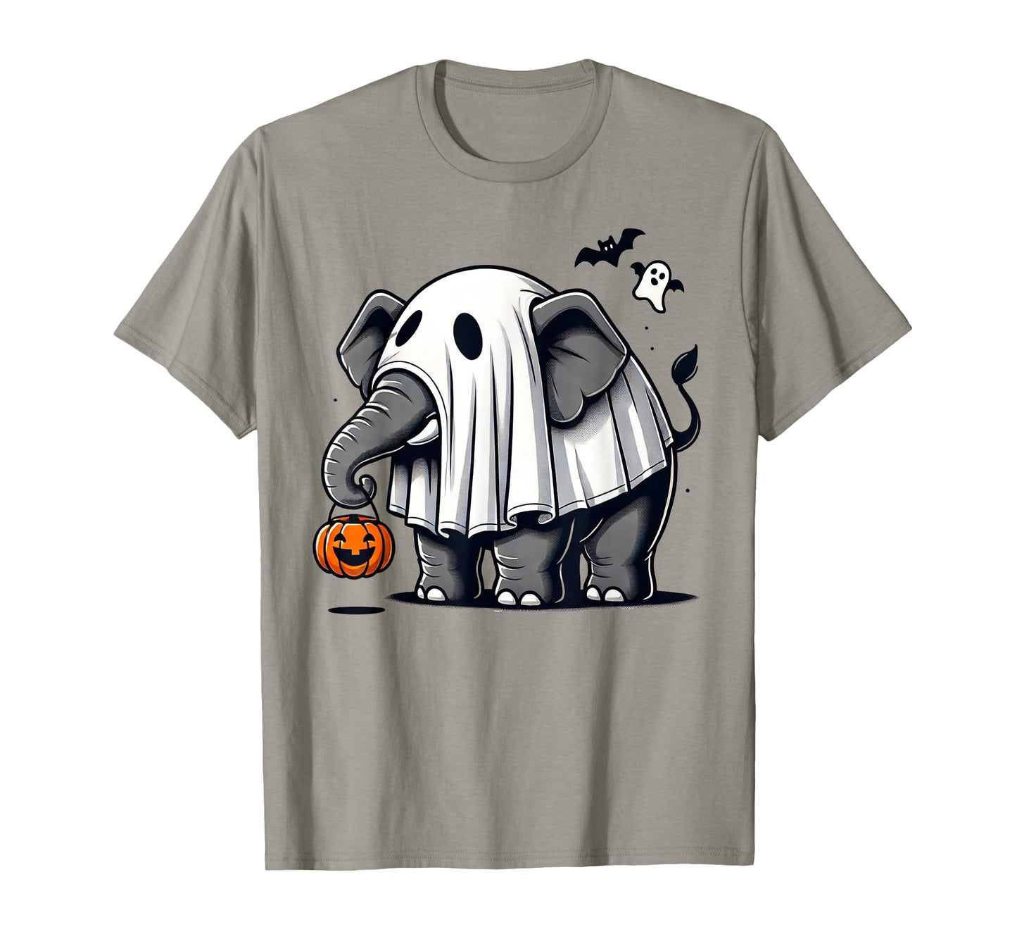 Funny Elephant Halloween Costume Ghost Trick Or Treat T-Shirt