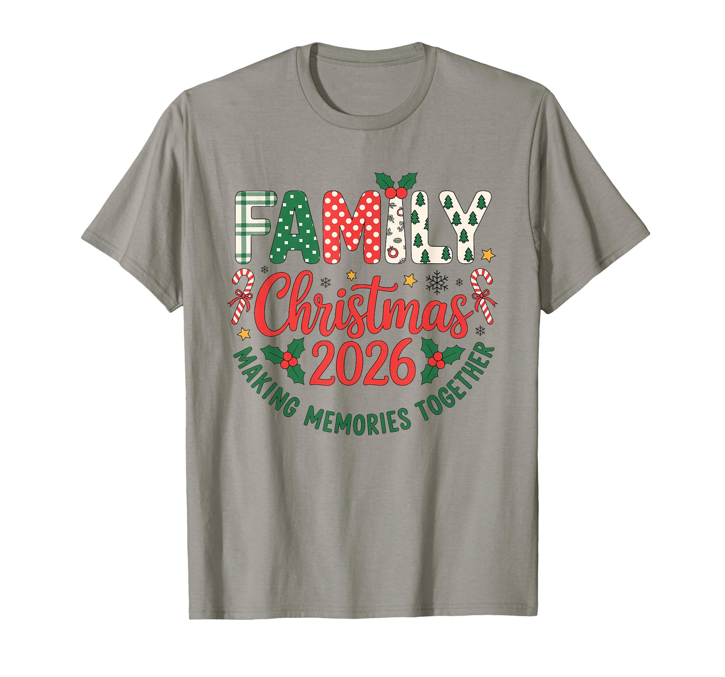 Family Christmas 2026 Santa Hat Matching Outfit Xmas Squad T-Shirt