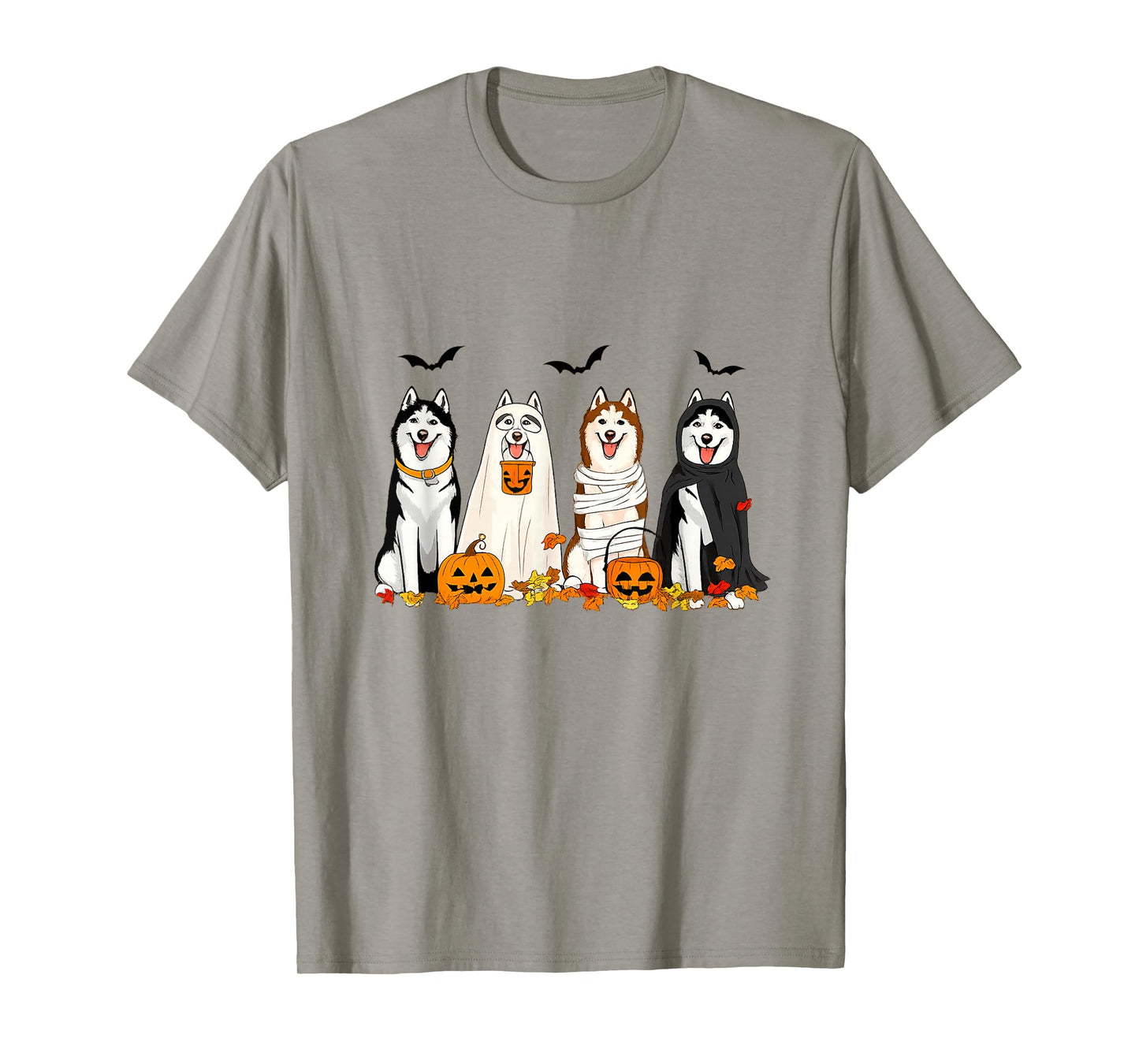 Husky Ghost Dogs Halloween Dog Lovers T-Shirt