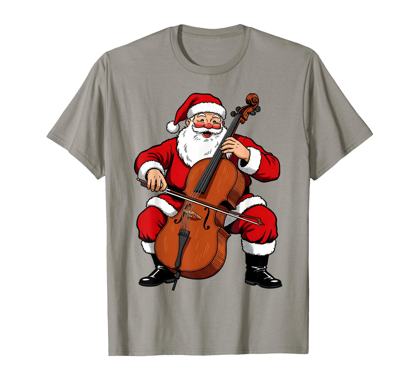 Christmas Cello Player Cute Santa Xmas Boys Cellist Men Kids T-Shirt