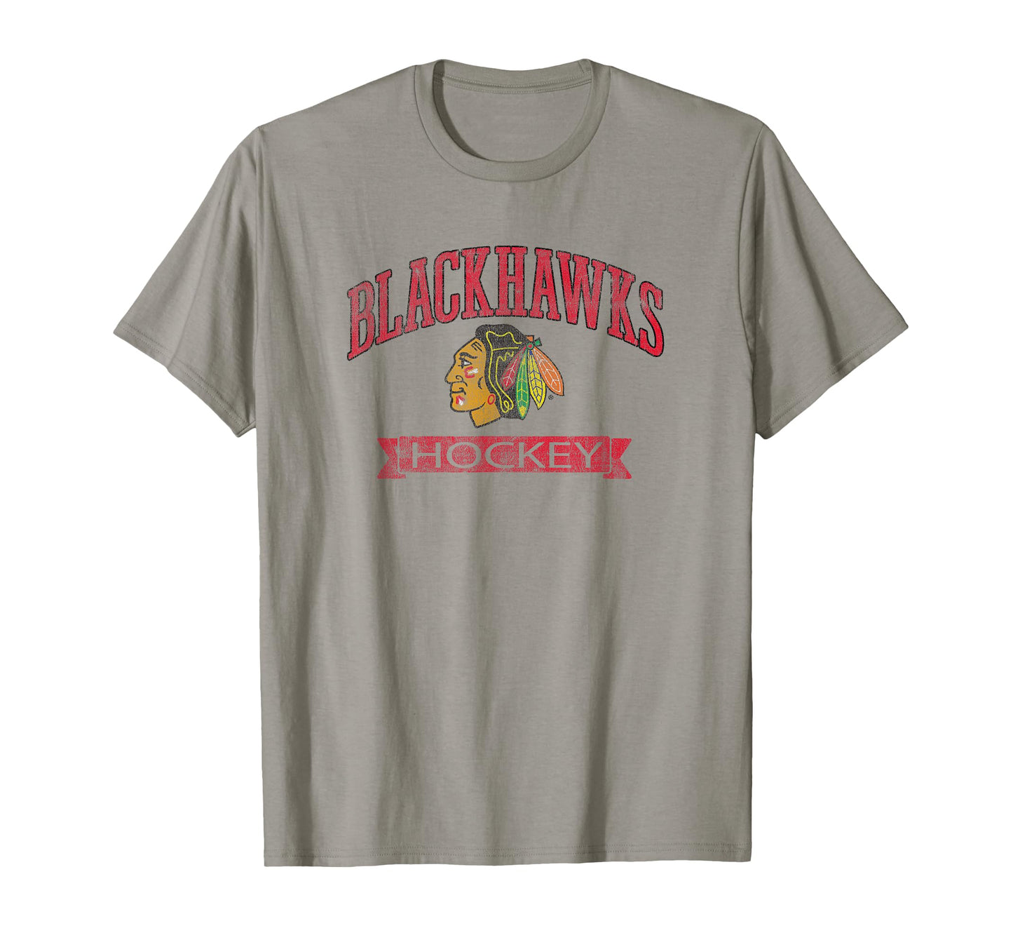 Chicago Blackhawks Vintage Hockey Gray Officially Licensed T-Shirt