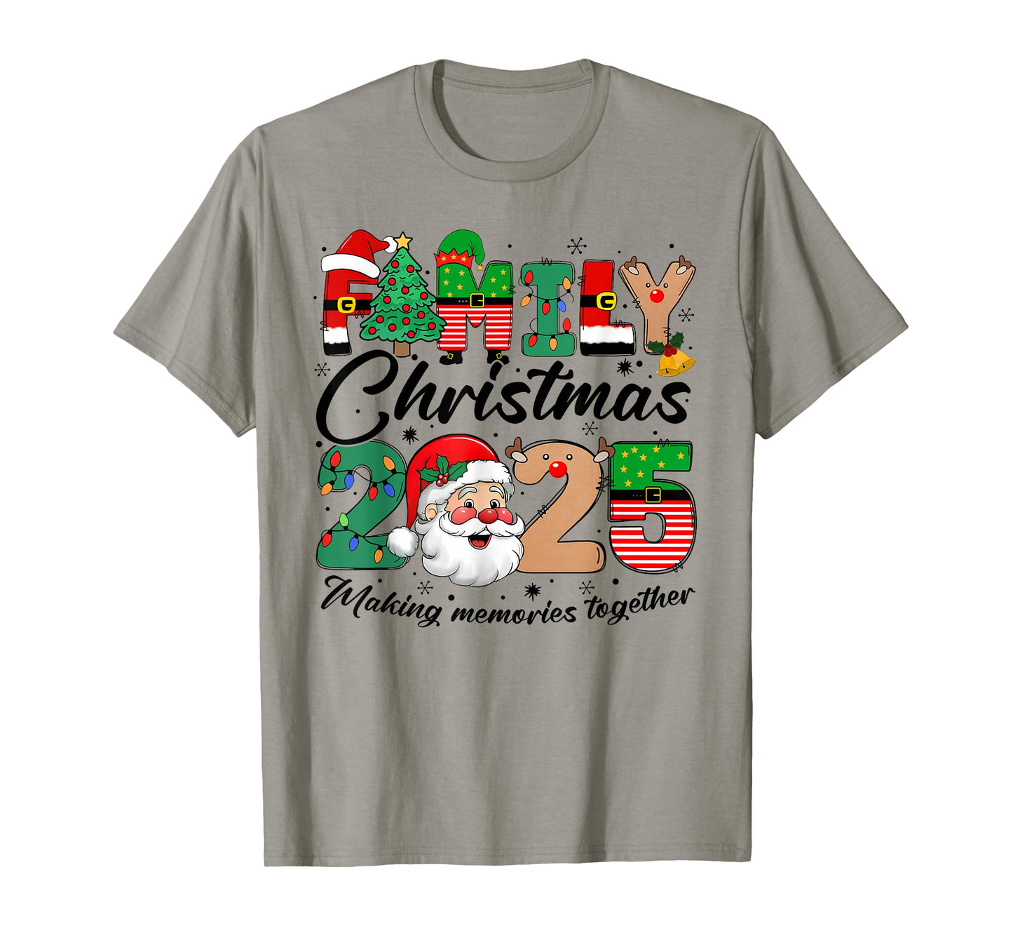 Family Christmas 2025 Santa Squad Xmas Tree Pajamas Holiday T-Shirt