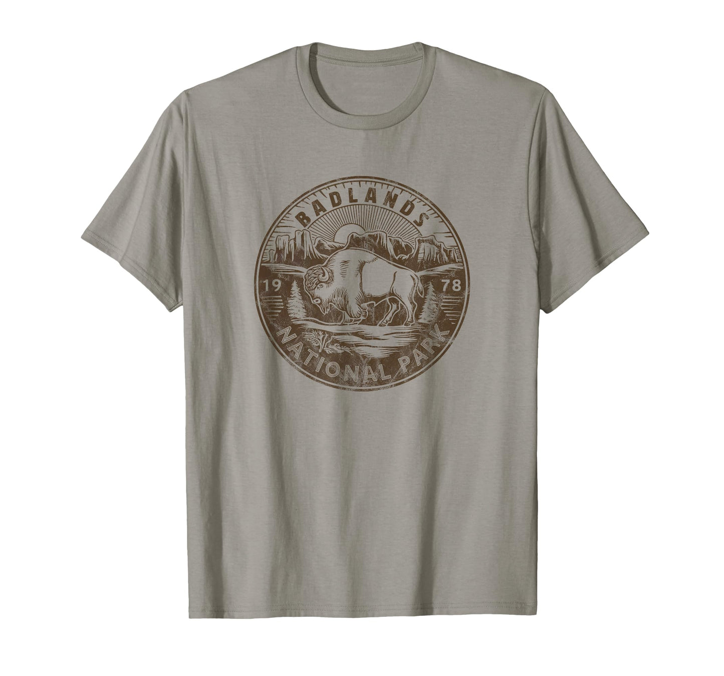 Badlands National Park Vintage Hiking Camping Vintage T-Shirt