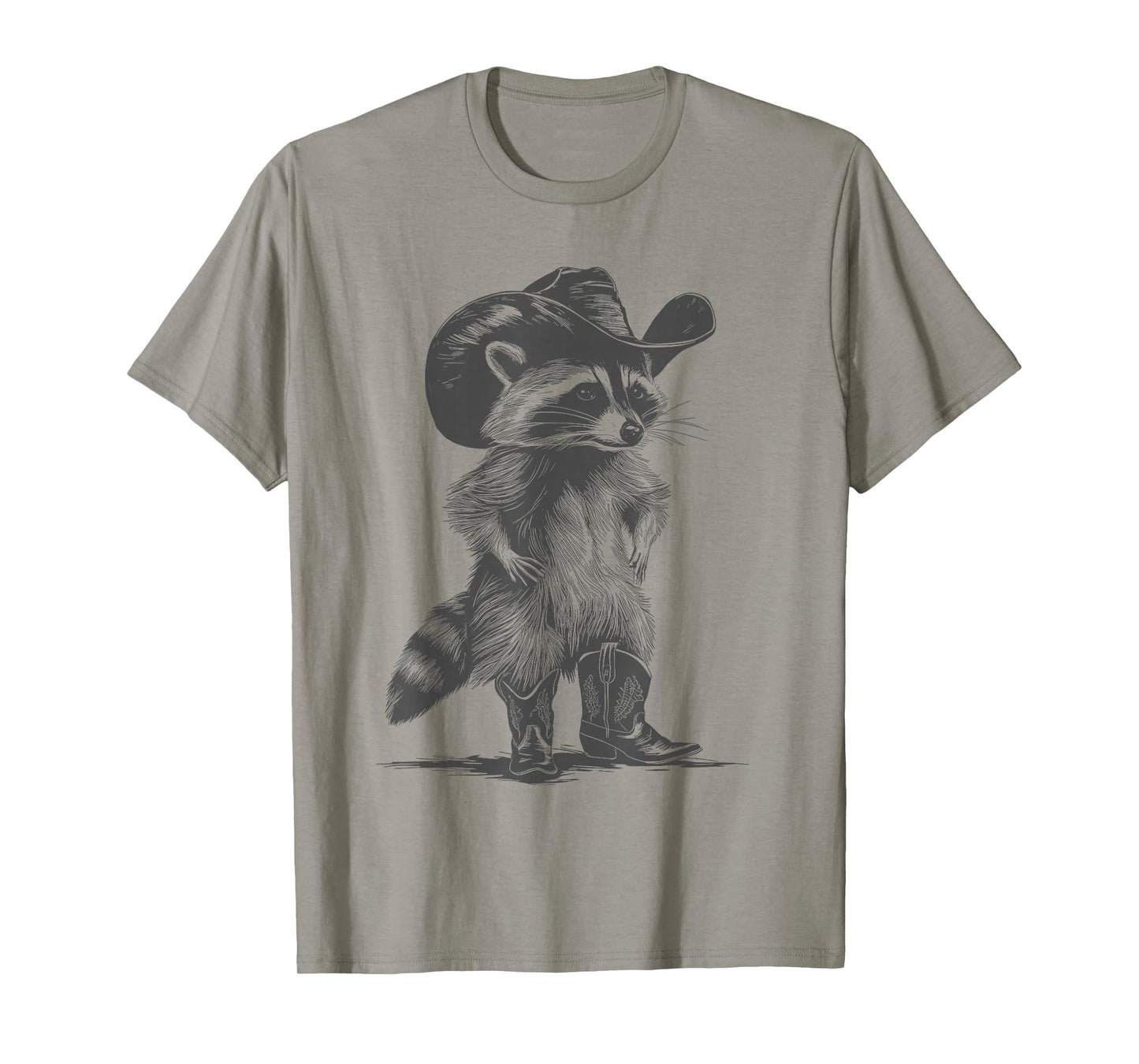 Vintage Raccoon Cowboy Cowgirl Trash Panda Western Country T-Shirt