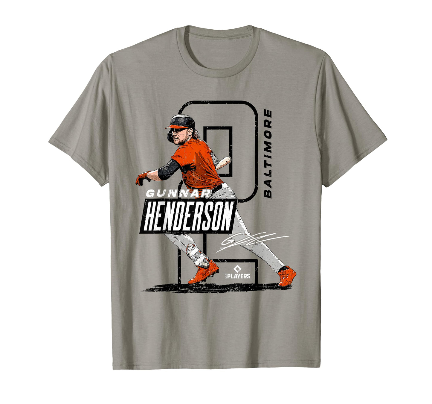 License Champs | Gunnar Henderson Baltimore MLBPA T-Shirt - Orange, Small