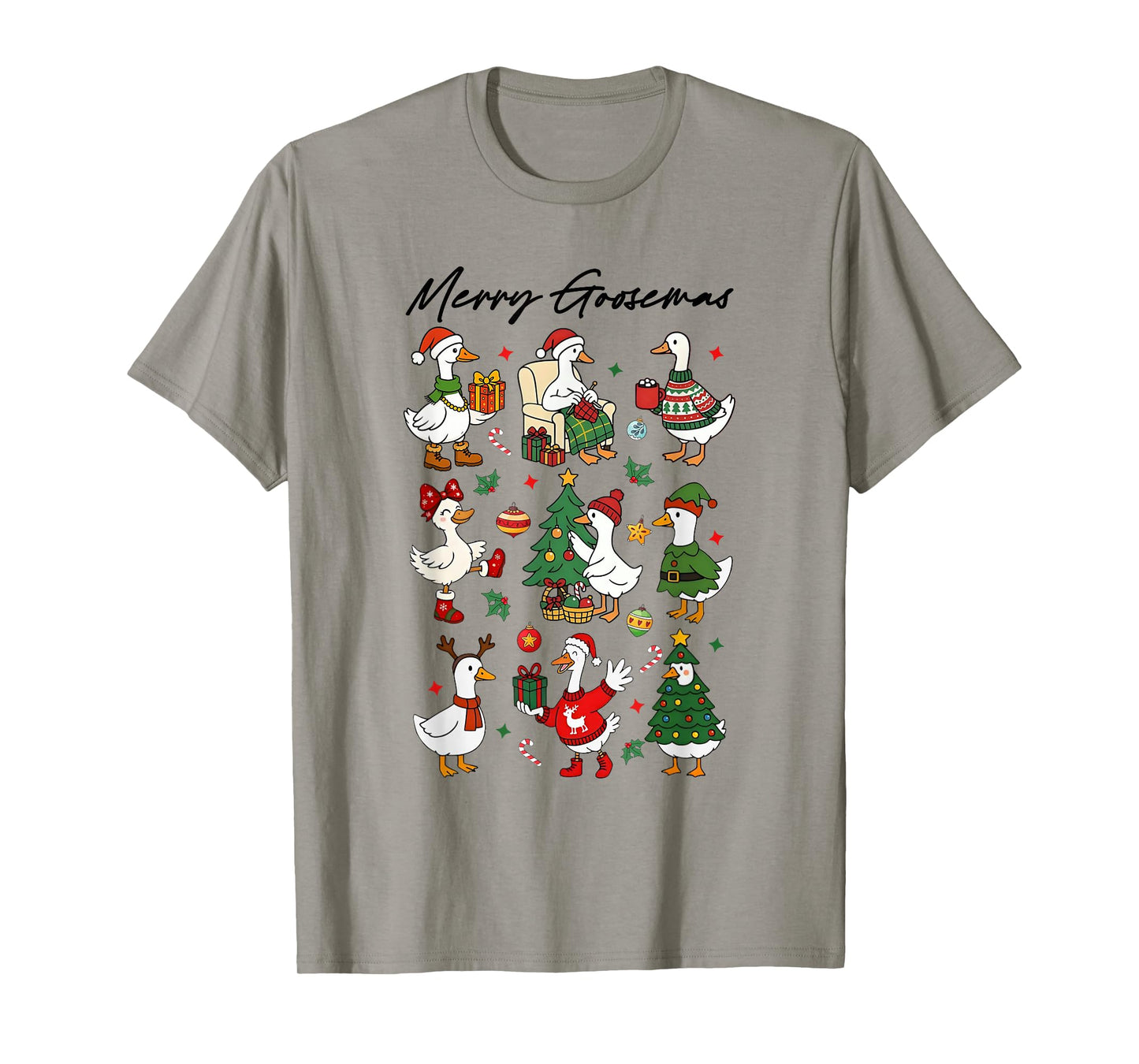 Merry Goosemas, Cute Goose Lovers, Christmas Silly-Goose T-Shirt