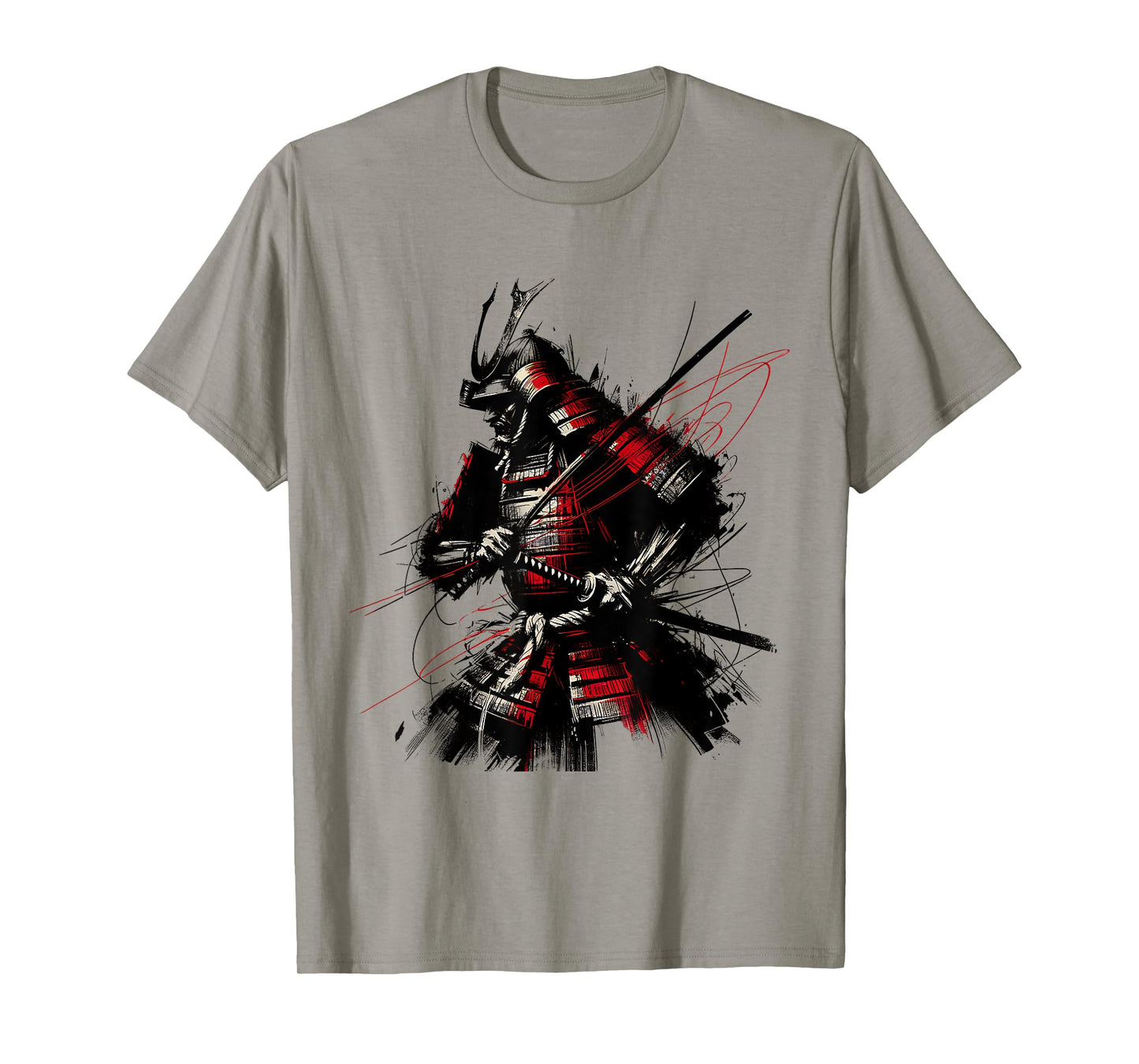 Samurai Brush Stroke Japanese Art Samurai Vintage Fighter T-Shirt