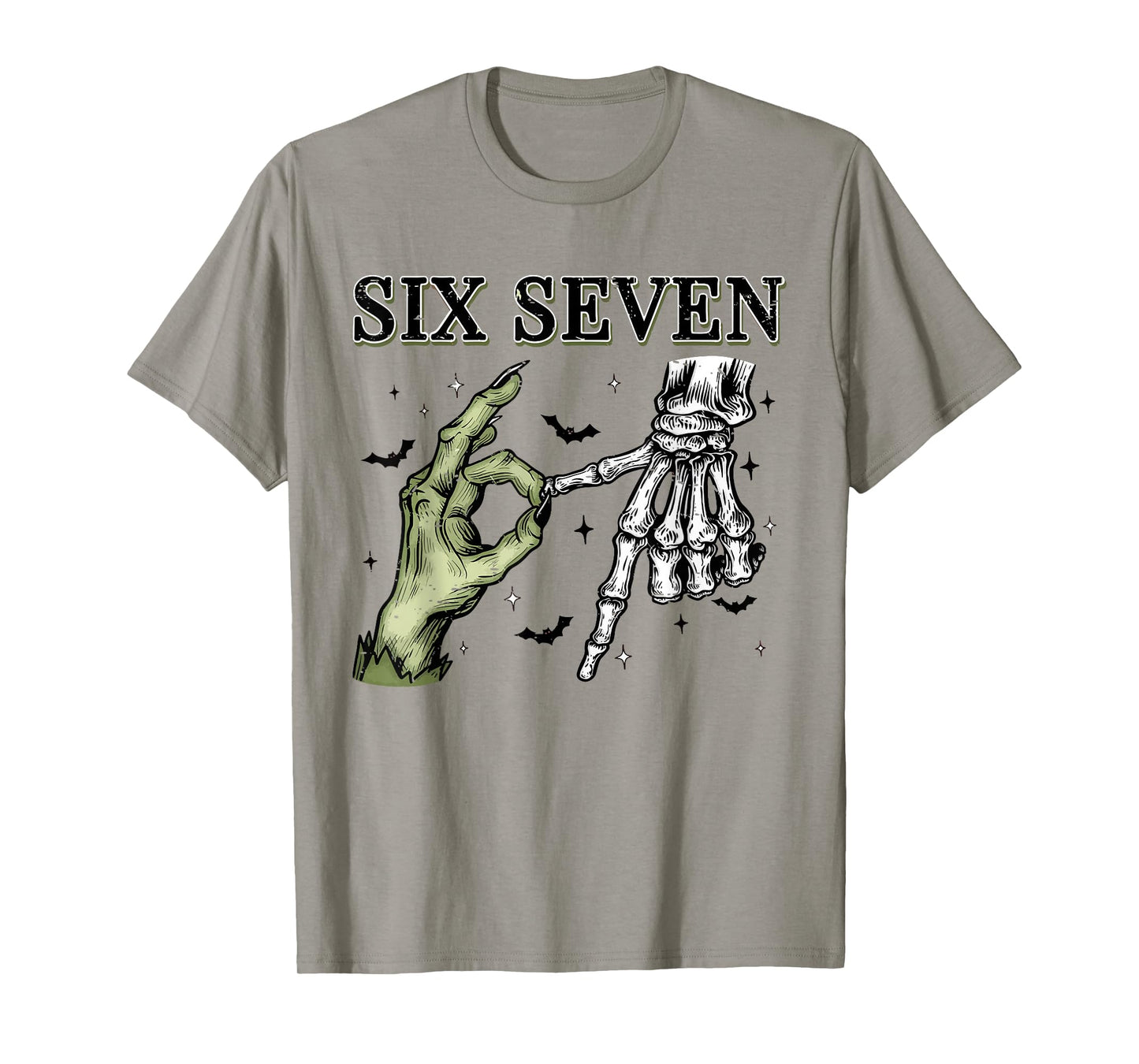 Funny Witch Skeleton Hands Six Seven 67 Meme Spooky Season T-Shirt