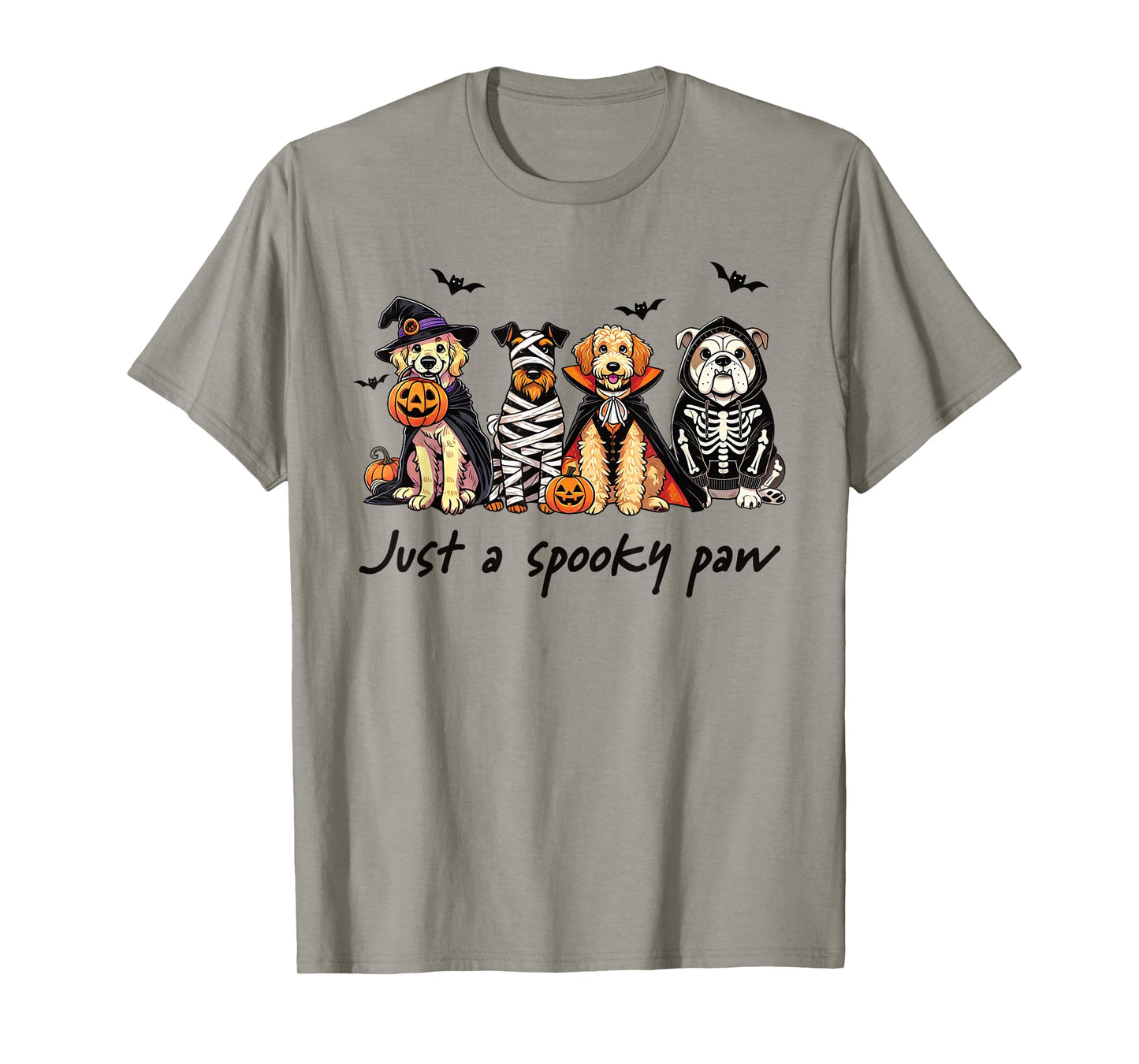 Cute Halloween Dogs Witch Mummy Vampire Skeleton Costume T-Shirt