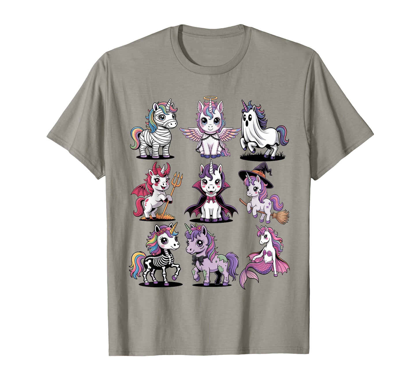 Halloween Unicorn T-Shirt - Cute Spooky Unicorns Costume T-Shirt