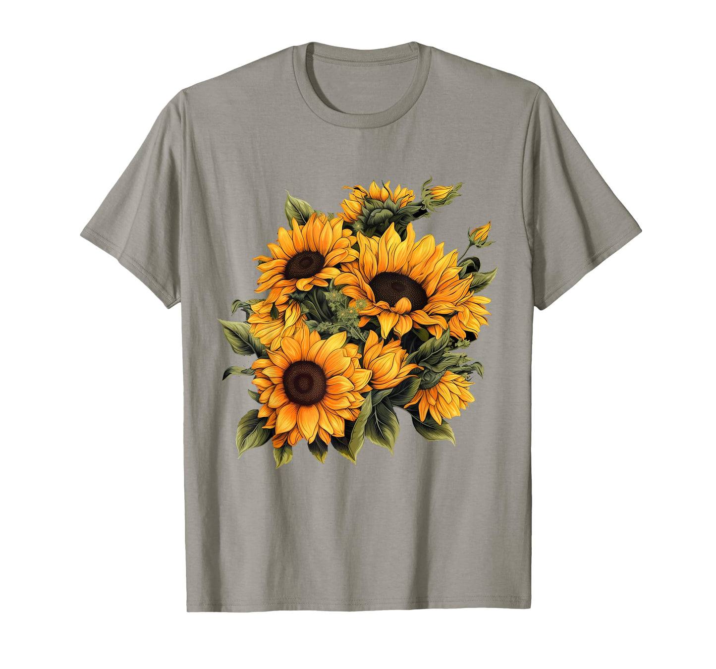 Yellow Sunflower Cute summer Sun flowers Floral Positivity T-Shirt