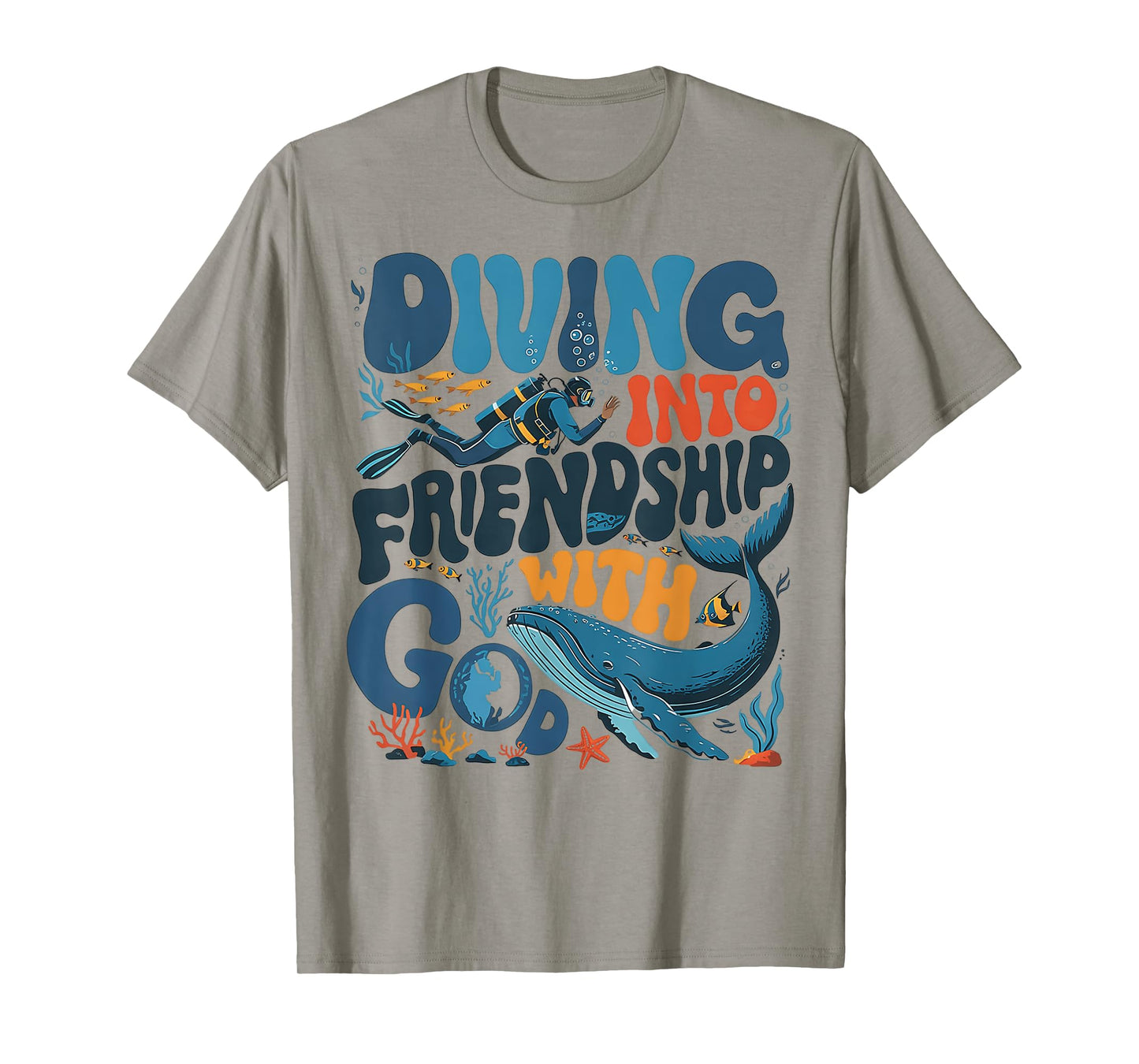 Diving Into Friendship With God Beach Scuba VBS 2025 T-Shirt