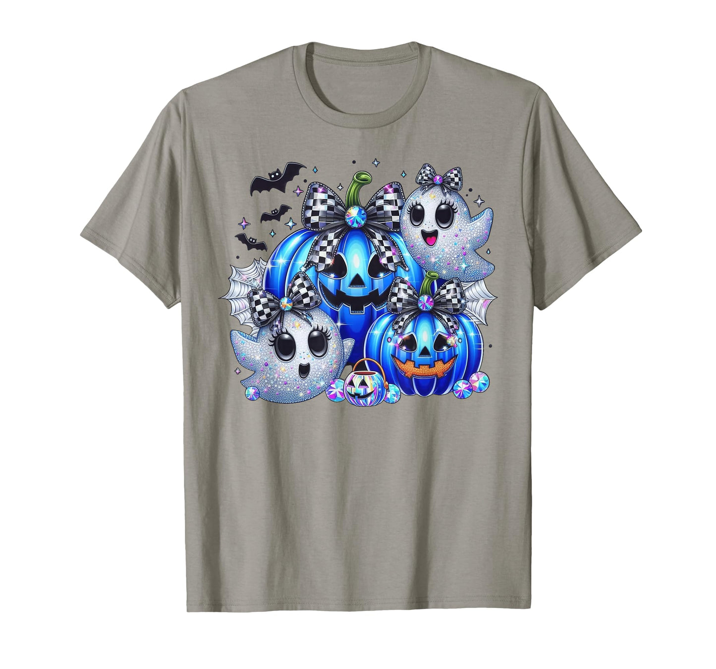 Vintage Dallas Ghost Cute Ghost Halloween Blue Pumpkin T-Shirt