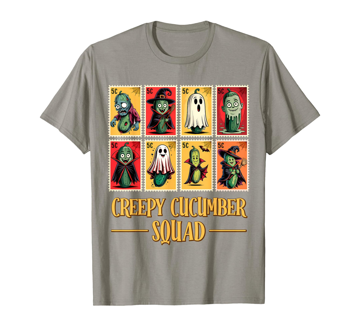 Creepy Cucumber Squad β Funny Halloween Stamp Men Women Kids T-Shirt