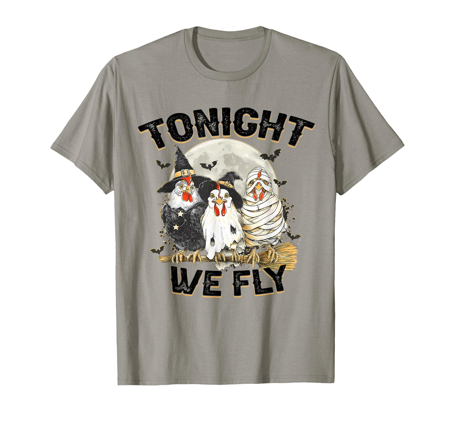 Tonight We Fly Funny Chicken Spooky Season Farm Halloween T-Shirt