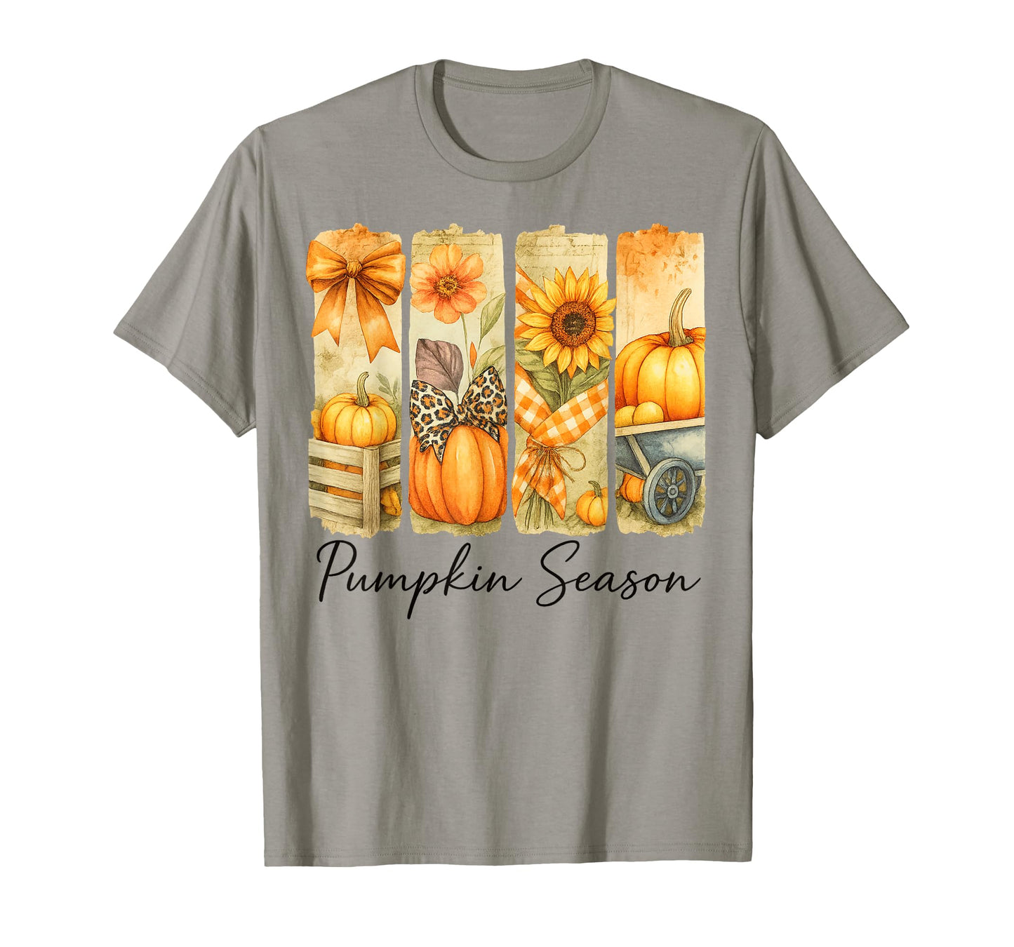 Pumpkin Season Boho Pumpkin Floral Thanksgiving Fall Vibes T-Shirt