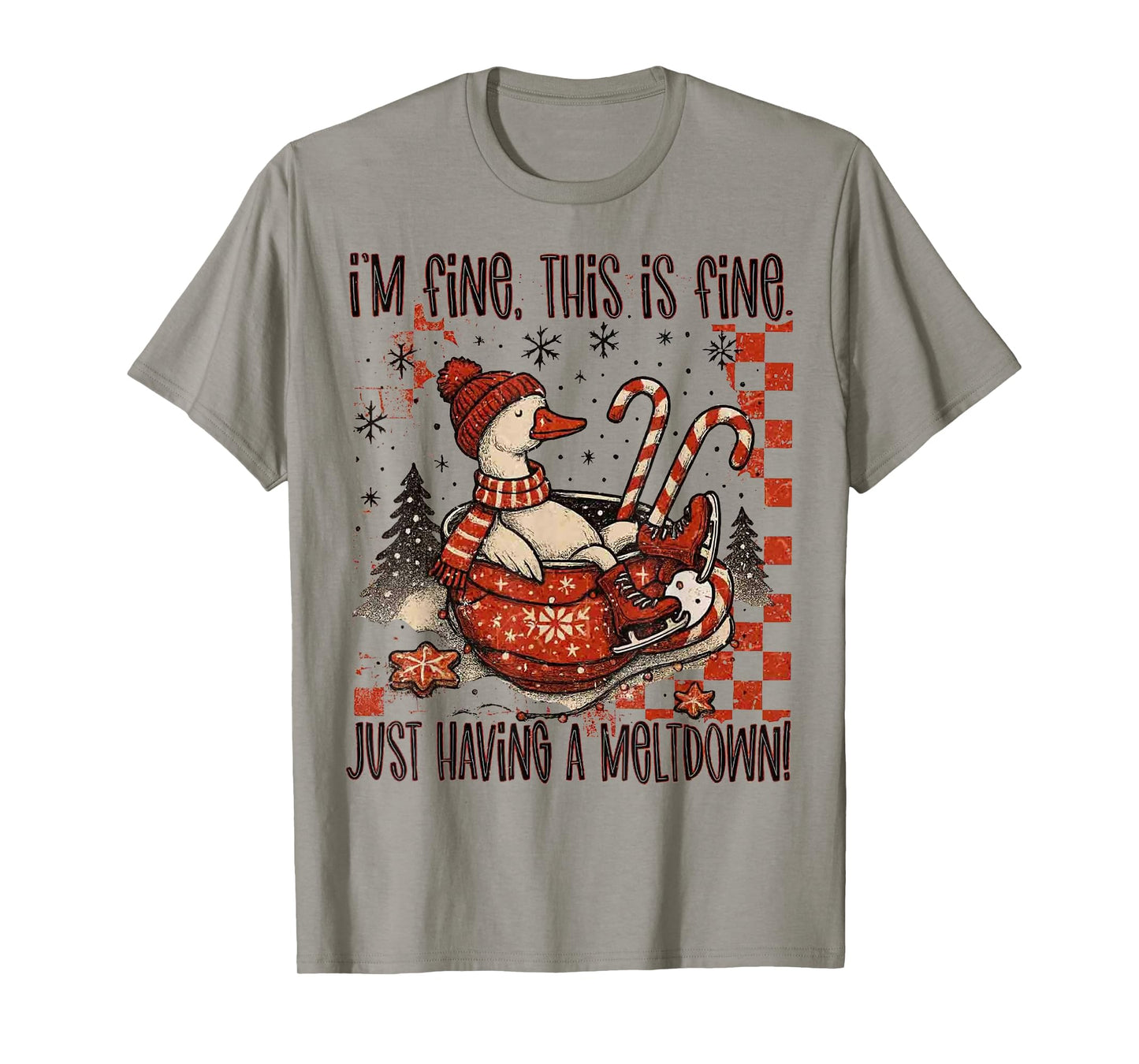 Christmas Goose Funny Just Having a Meltdown T-Shirt