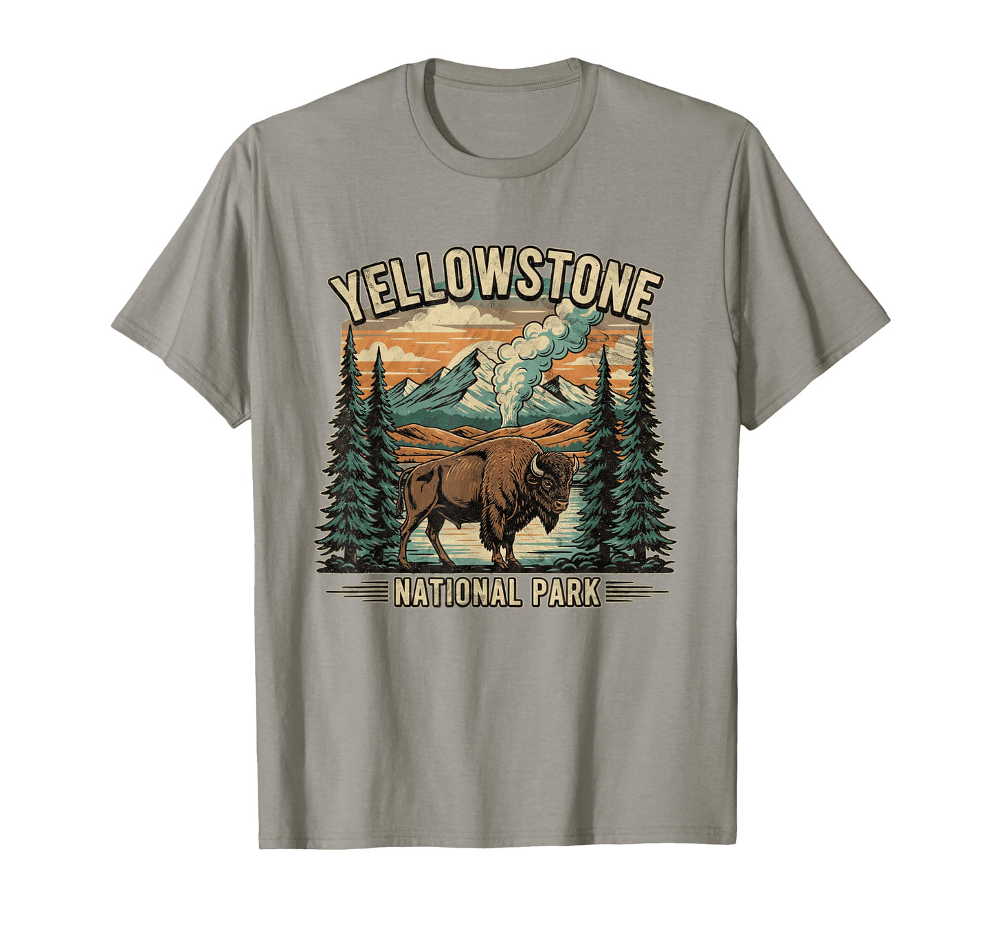 Yellowstone National Park Vintage Hiking Camping T-Shirt