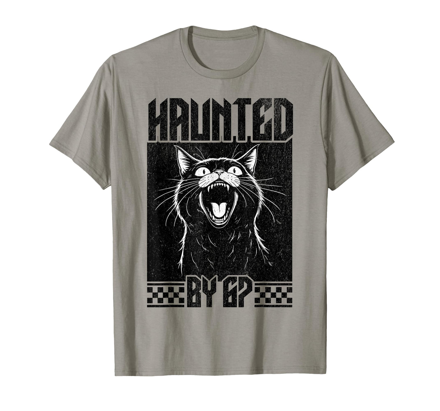 Haunted by 67 Angry Cat Black Meme Halloween Costume Spooky T-Shirt