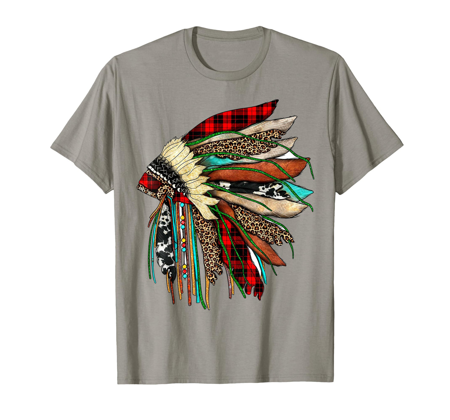 Headdress Native Indian Warrior Chief Vintage Design T-Shirt