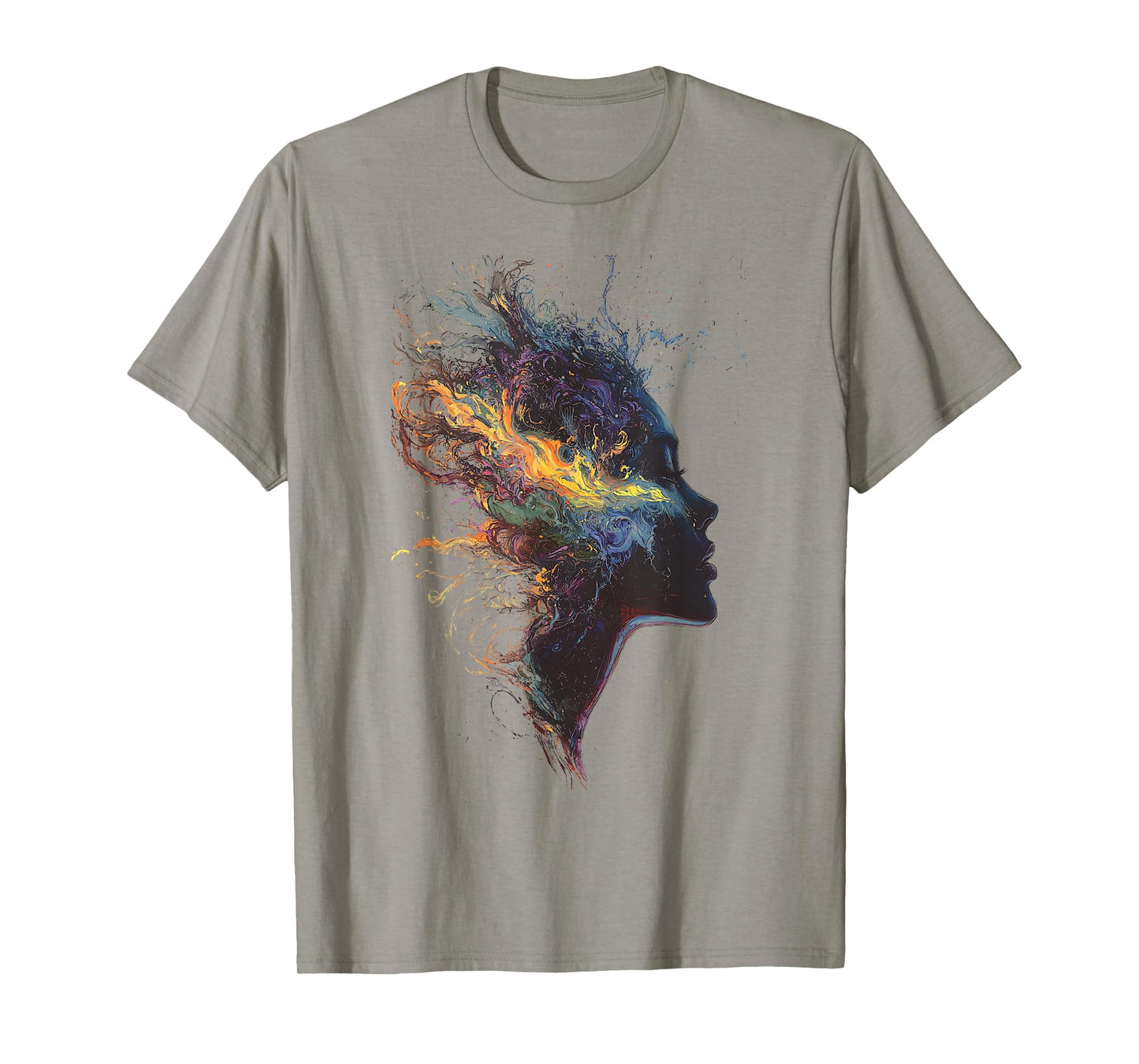 Graphic Design Artistic Colorful Abstract Woman Face Design T-Shirt