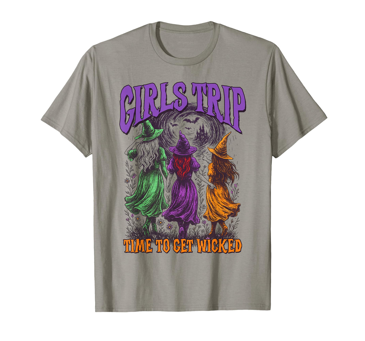 Halloween Spooky Witch Lover Girls Trip Time to Get Wicked T-Shirt
