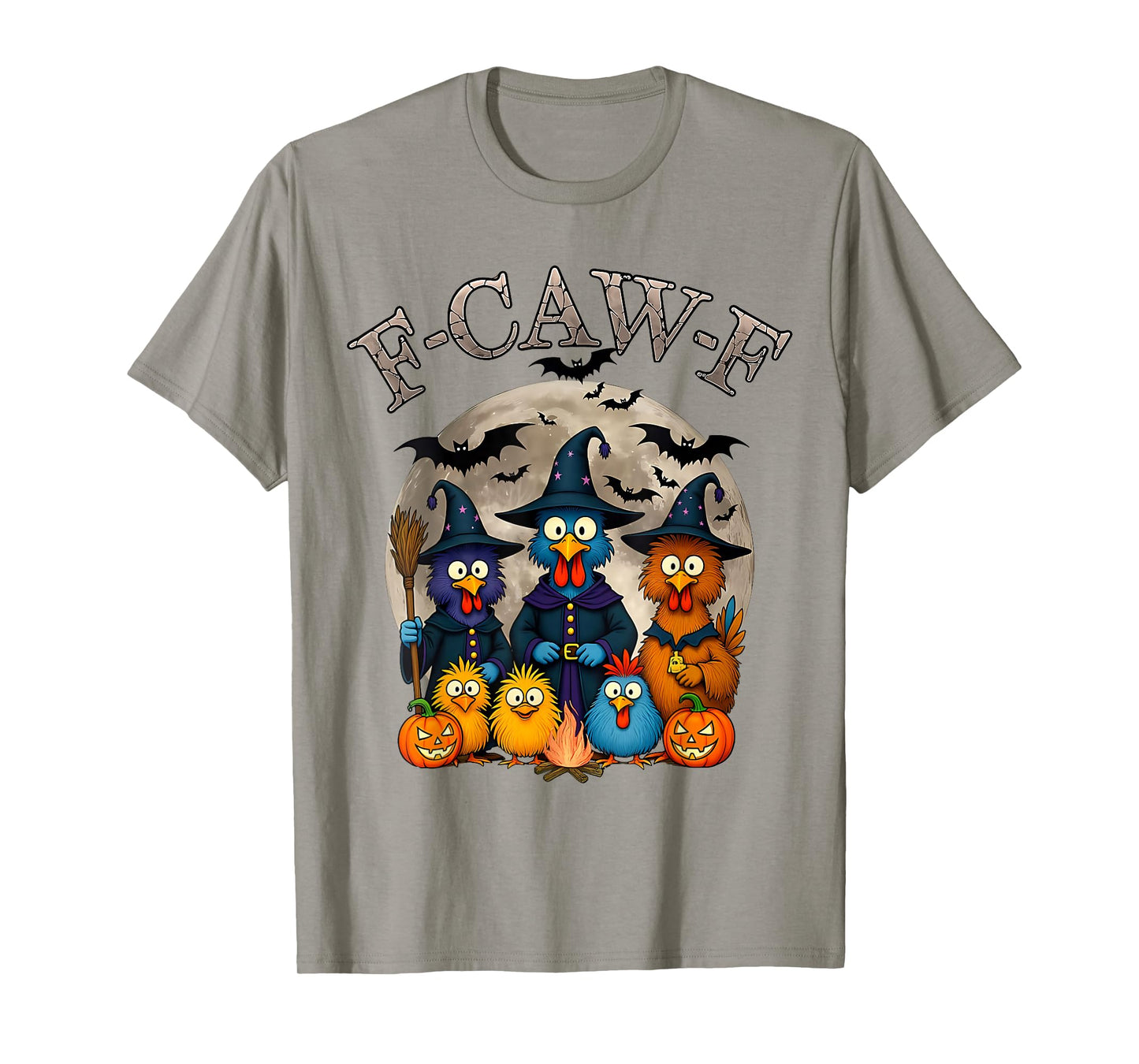 Halloween Witch Funny F-Caw-F Chicken FCAWF Chicken Meme T-Shirt