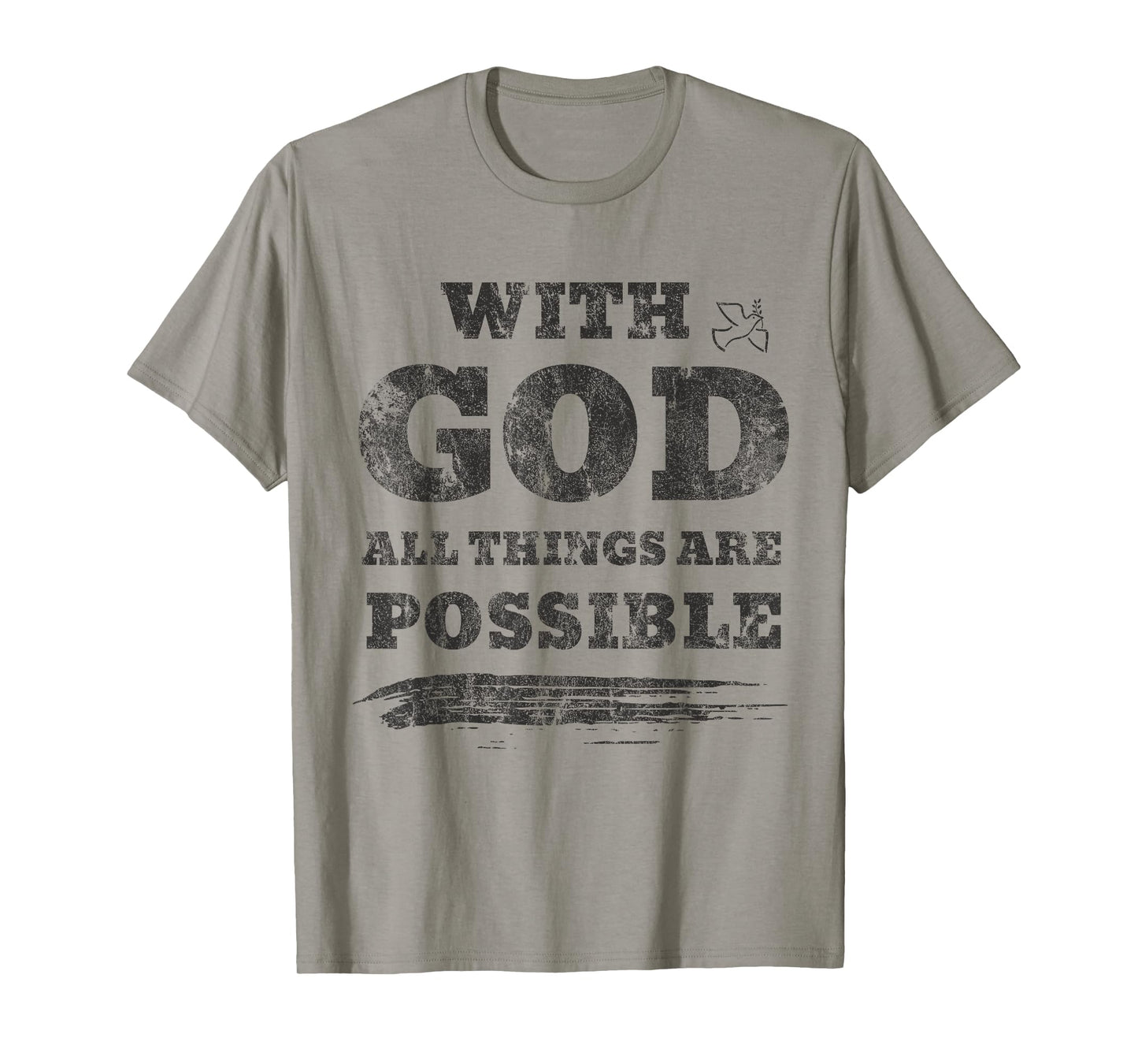 With God All Things Are Possible Retro Vintage T-Shirt