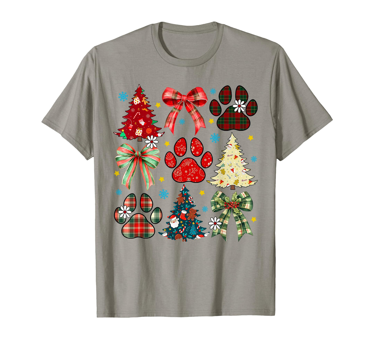 Christmas Xmas Dog Mom Dog Paws Coquette Bow Tis The Season T-Shirt