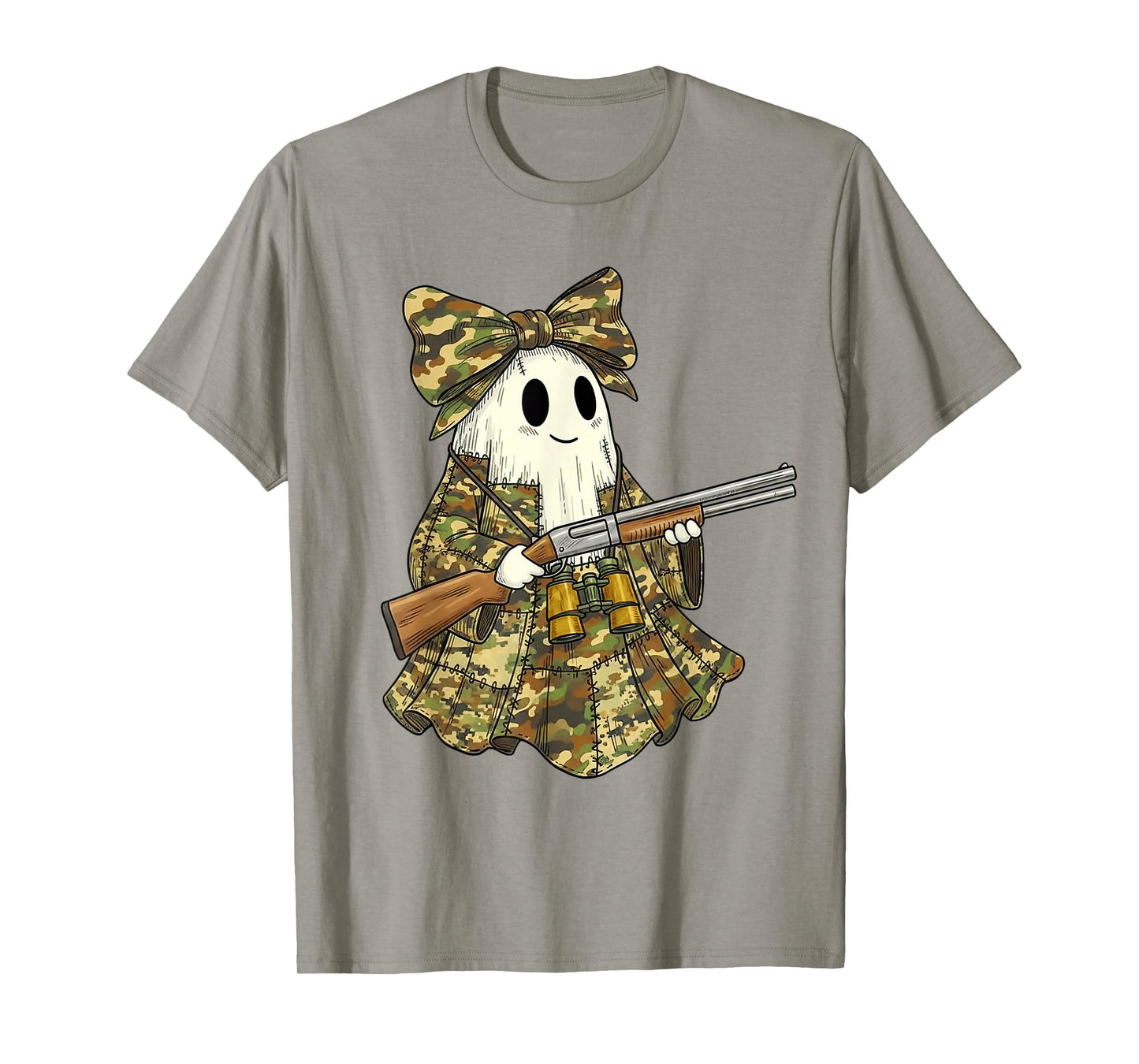 Halloween Vibes Hunter Deer Hunting Boo Ghost Camo Spooky T-Shirt
