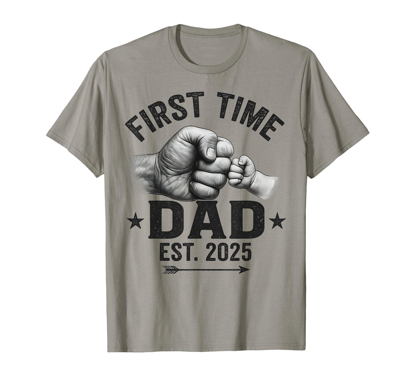 First Time Dad Est 2025 Gifts Fist Bump New Dad Father's Day T-Shirt