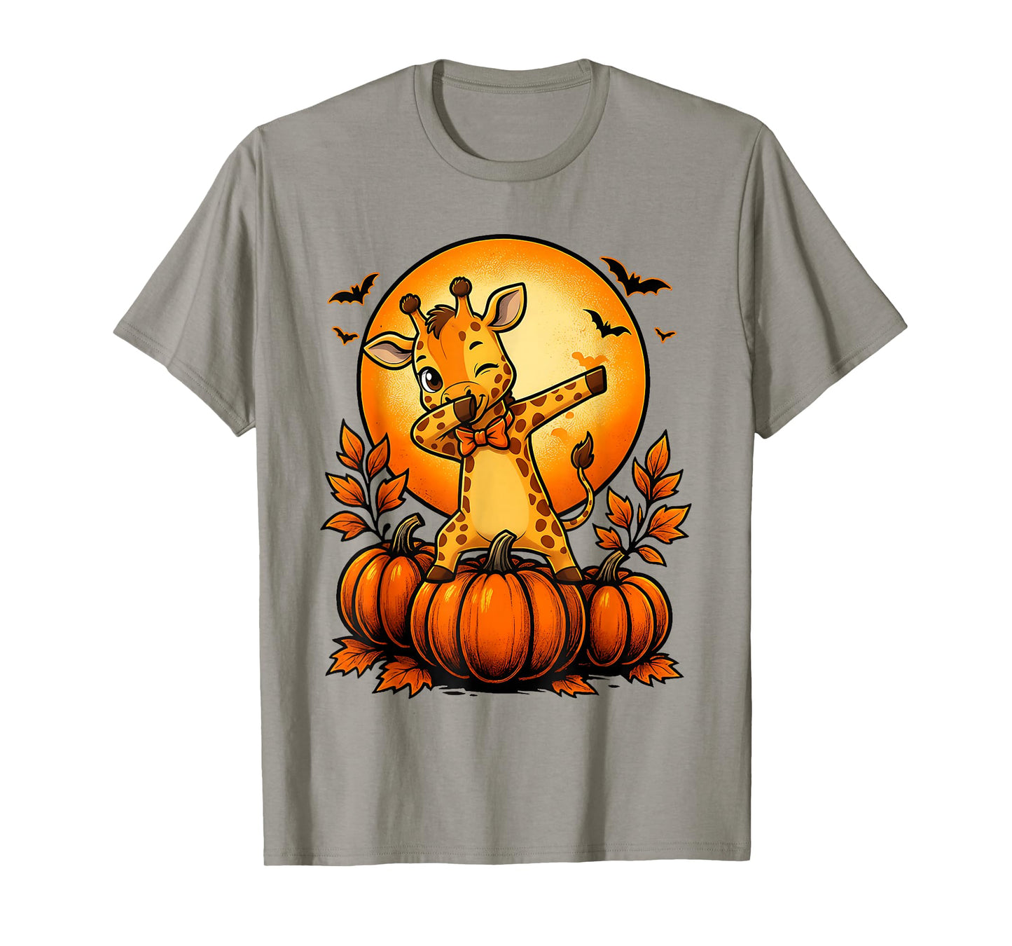 Dabbing Giraffe Lovers Pumpkin Halloween Fall Autumn Season T-Shirt
