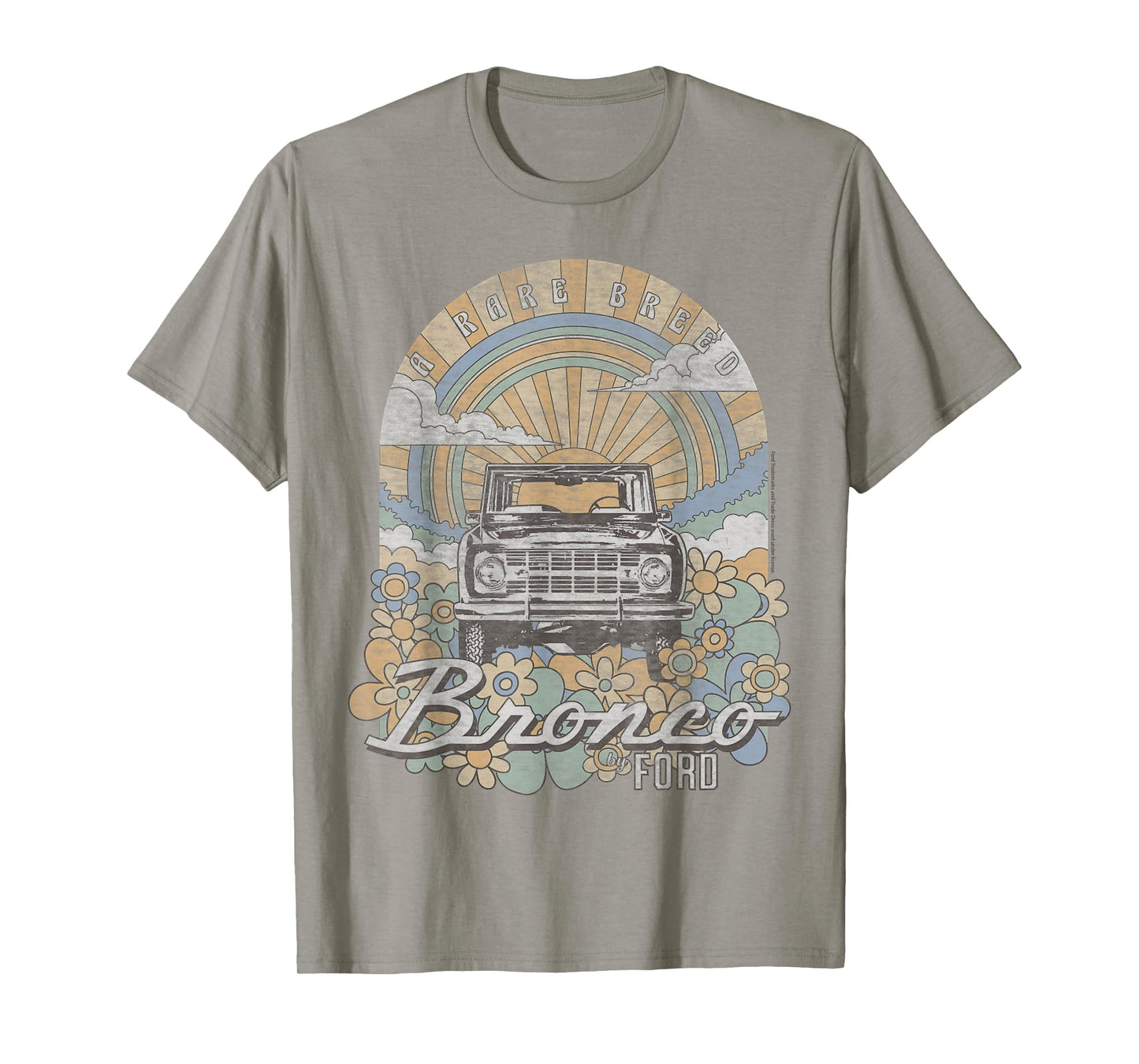 Ford - Bronco A Rare Breed Retro Flowers And Sun T-Shirt