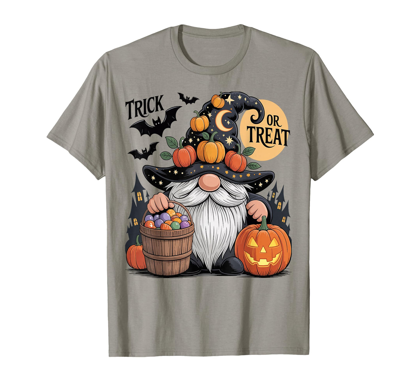 Trick or' Treat Halloween Gnome with Pumpkins T-Shirt