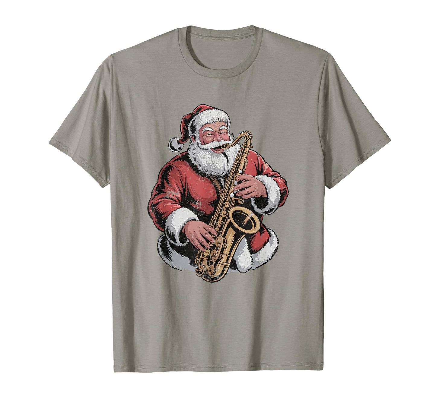 Santa Playing Saxophone Vintage 90s Chrismas Saxophonist T-Shirt