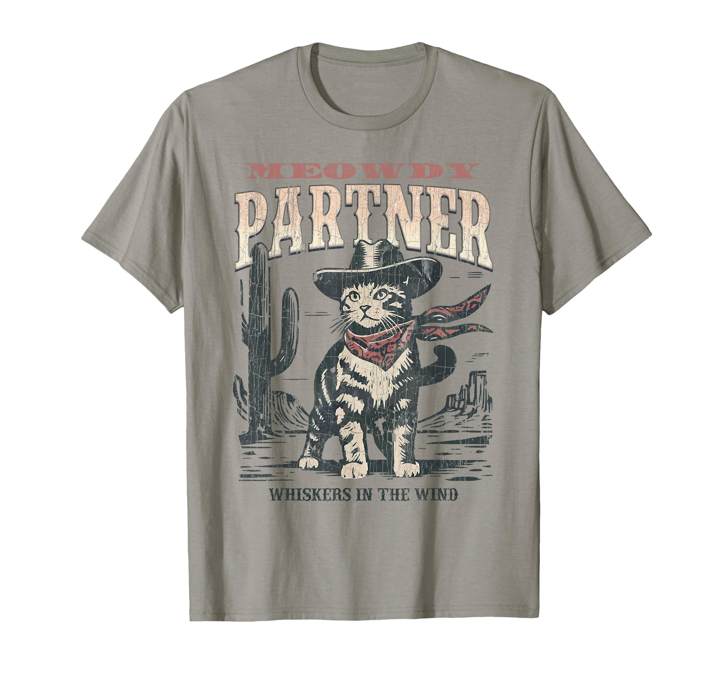 Meowdy Partner Cowboy Cat Vintage T-Shirt