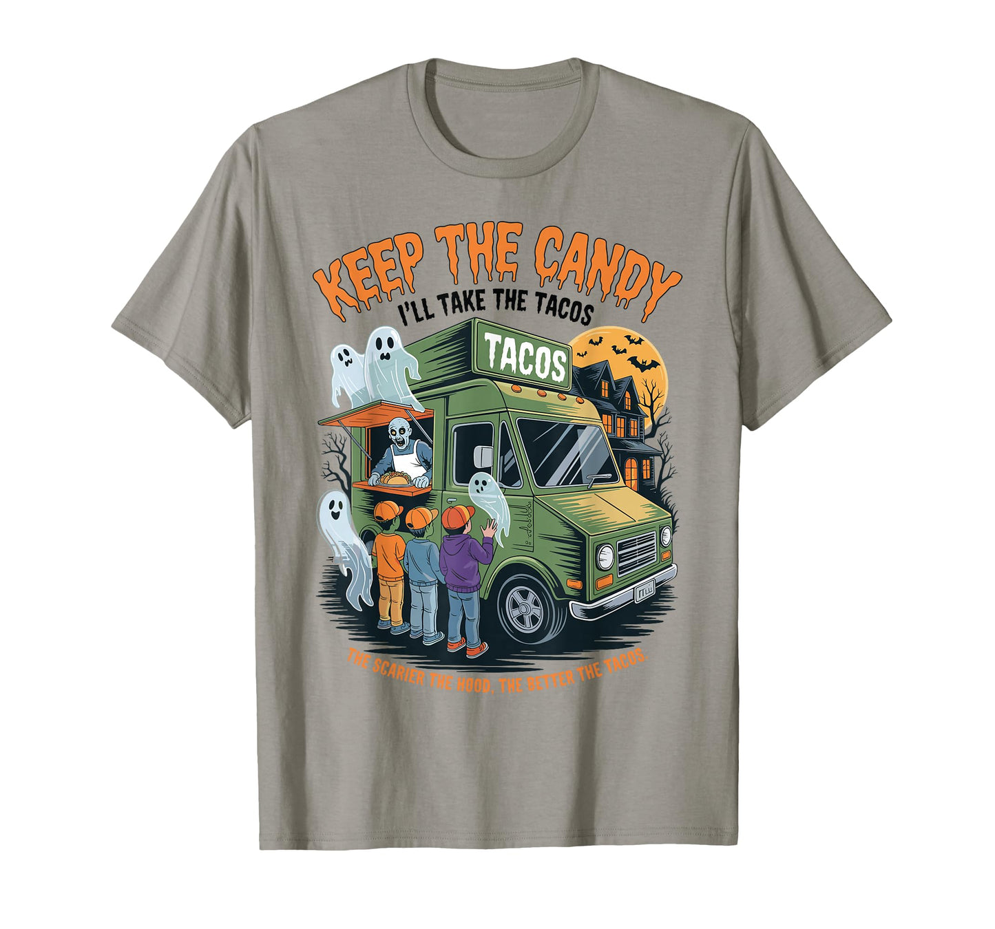 Retro Black Cat Witch Scary Halloween Pumpkin Women Men Kids T-Shirt