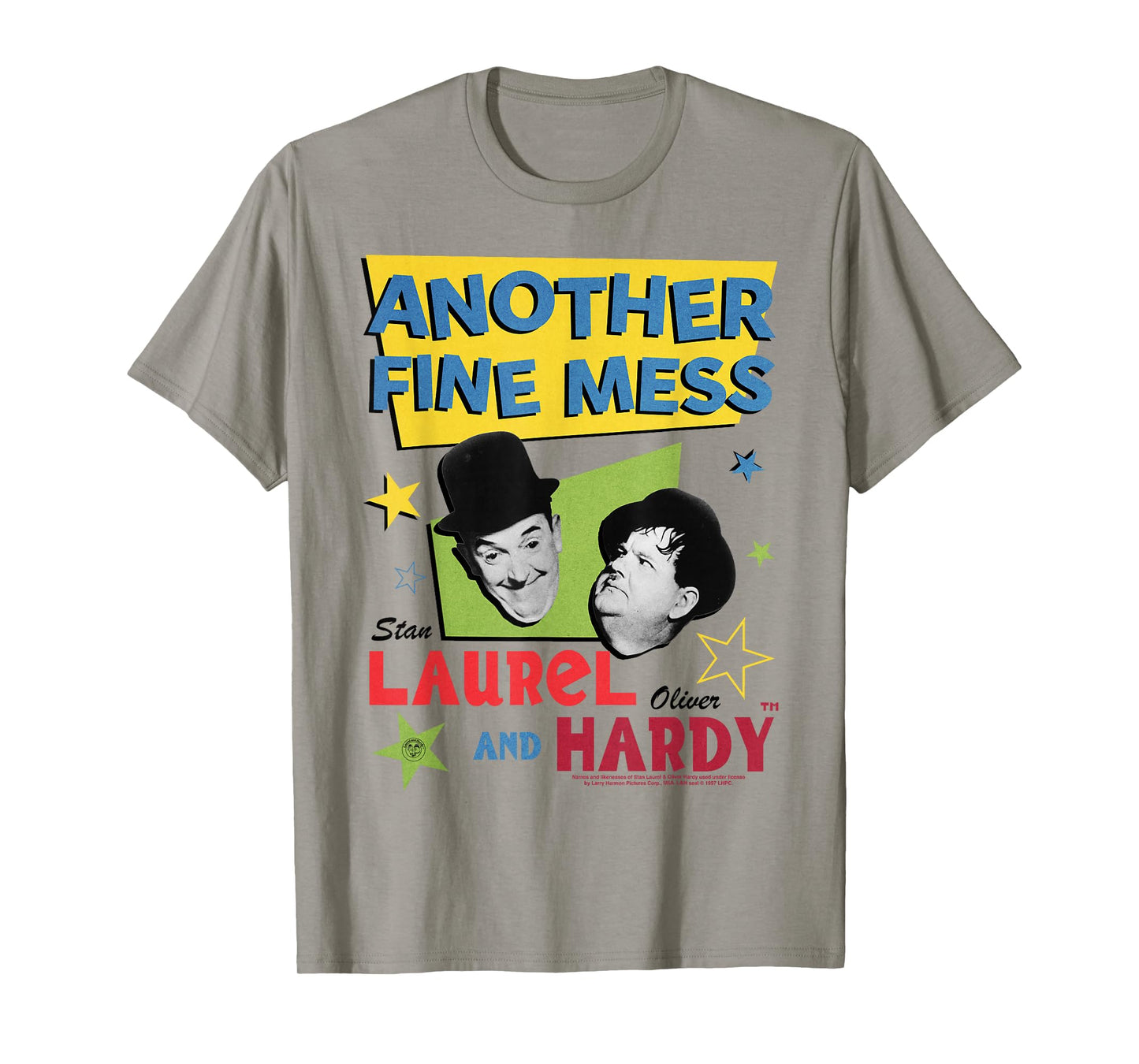 Laurel & Hardy Another Fine Mess Retro Stars Poster Art T-Shirt