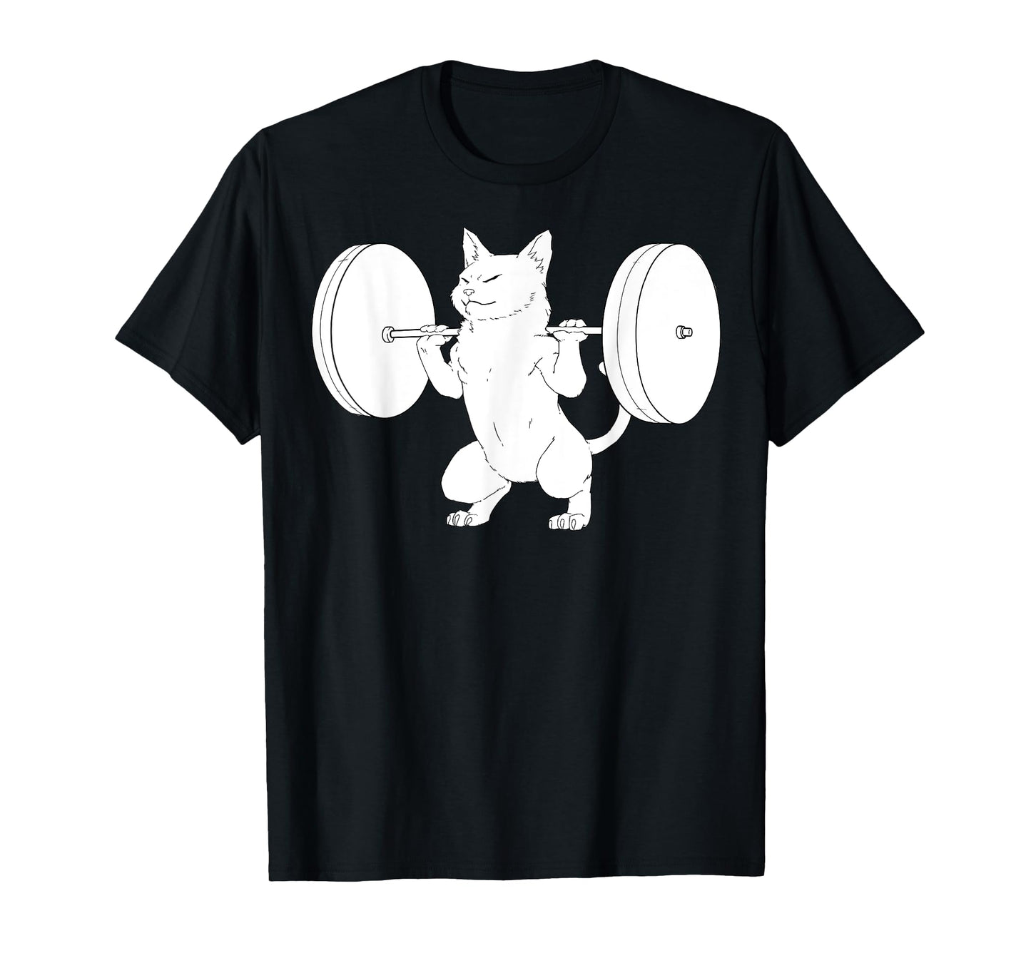 Cat Squat Powerlifting T-Shirt Cute T-Shirt for Men Women