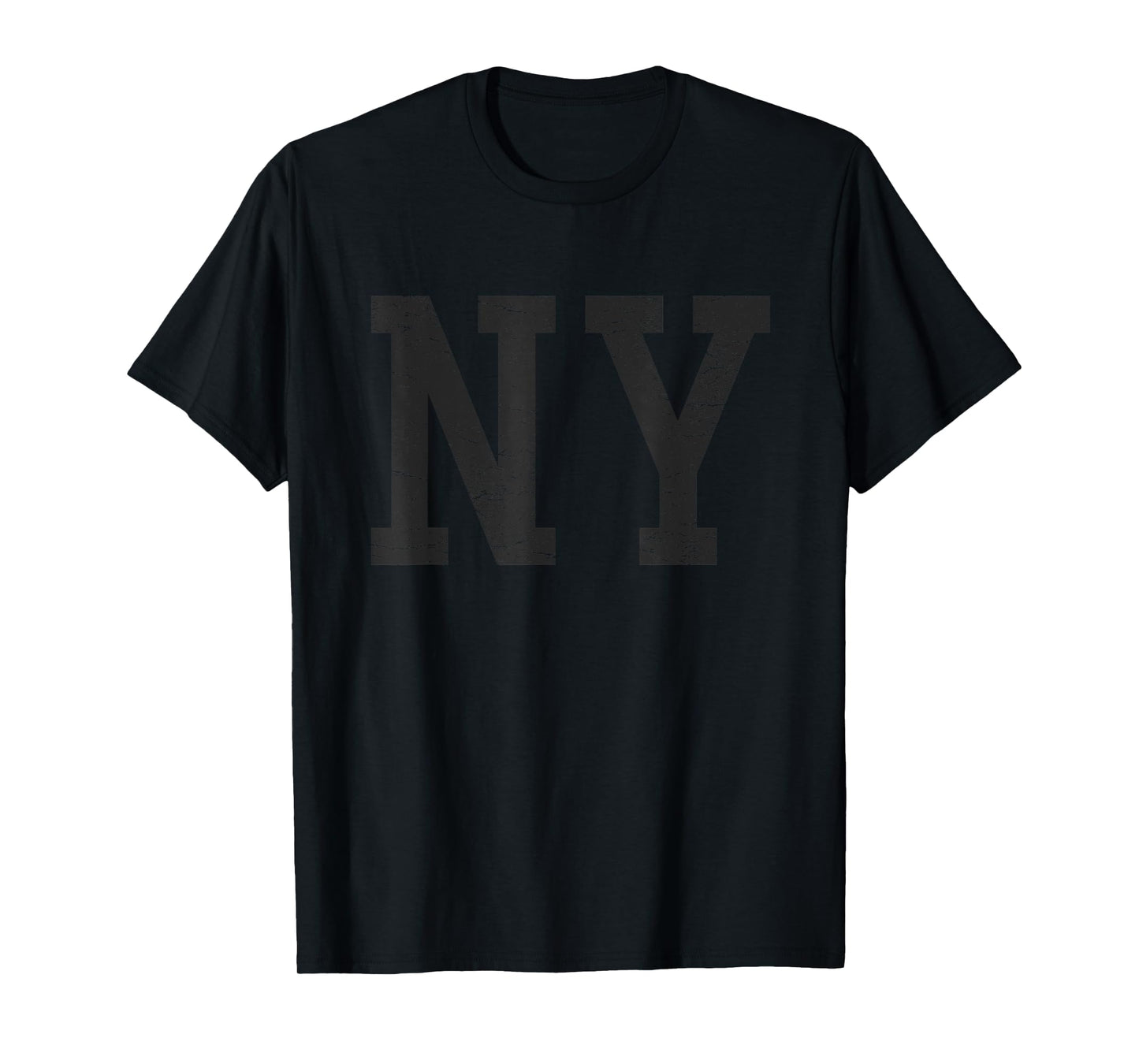 New York Tshirt Women Men | Black Text Distressed Graphic NY T-Shirt